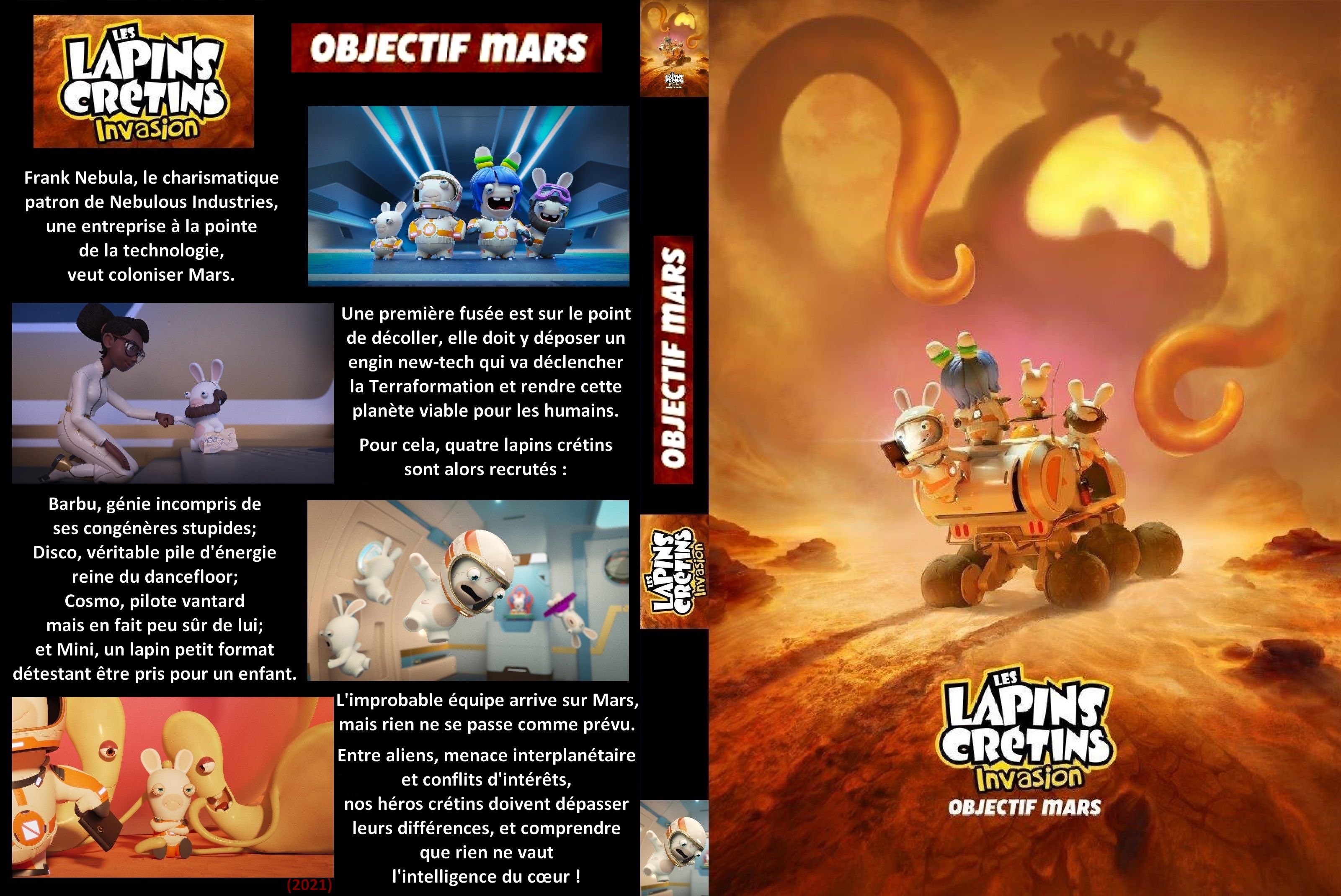 Jaquette DVD Les Lapins crtins Invasion - Objectif Mars custom