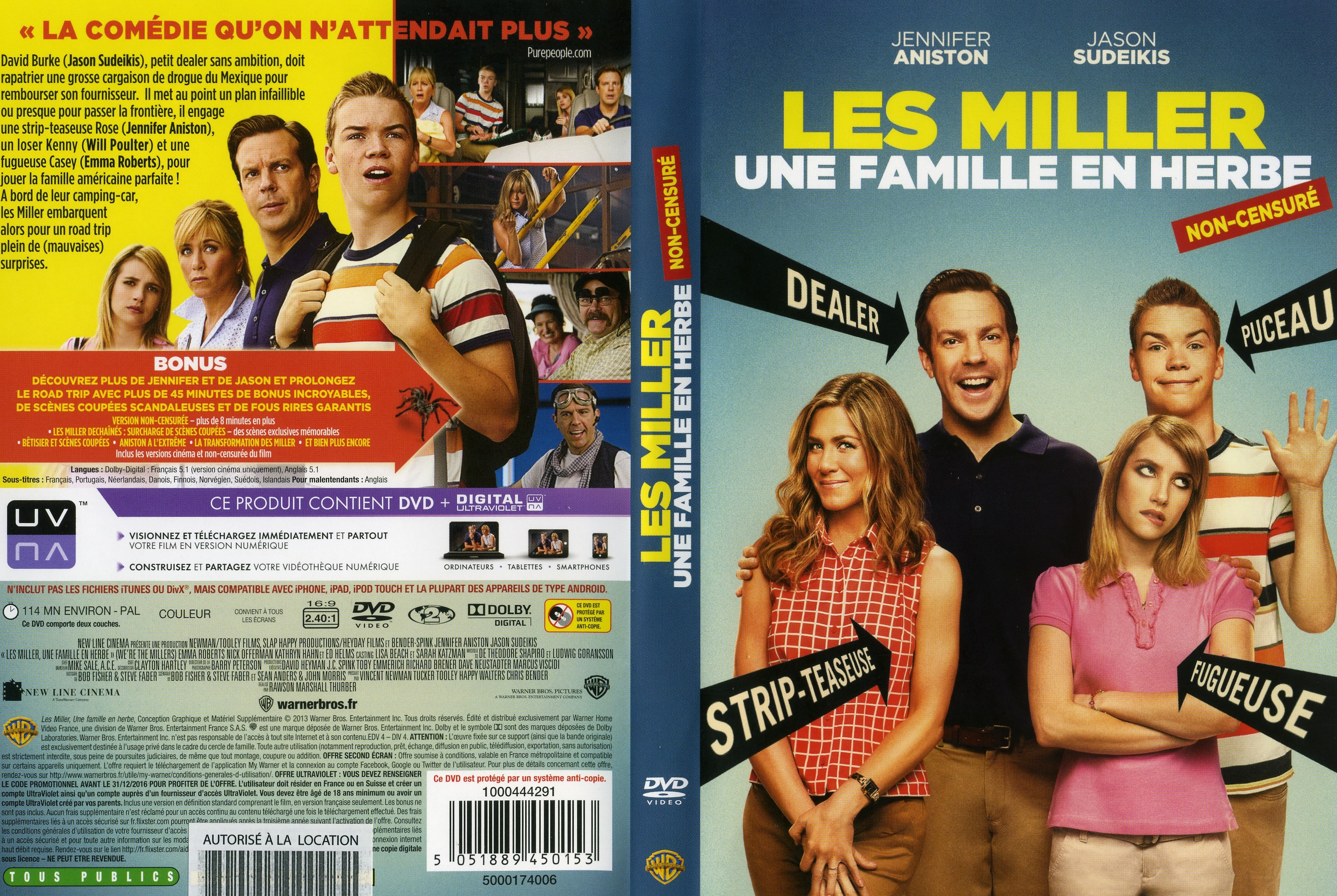 Jaquette DVD Les Miller, une famille en herbe