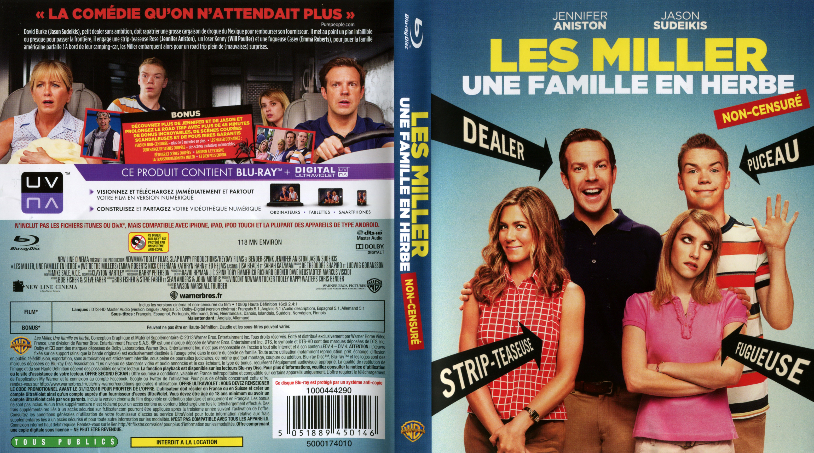 Jaquette DVD Les Miller, une famille en herbe (BLU-RAY)