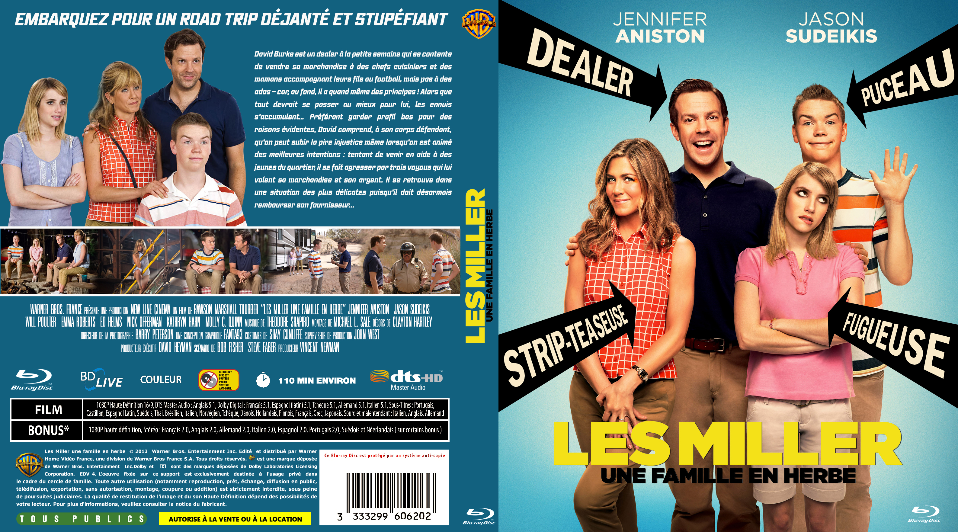 Jaquette DVD Les Miller, une famille en herbe custom (BLU-RAY)