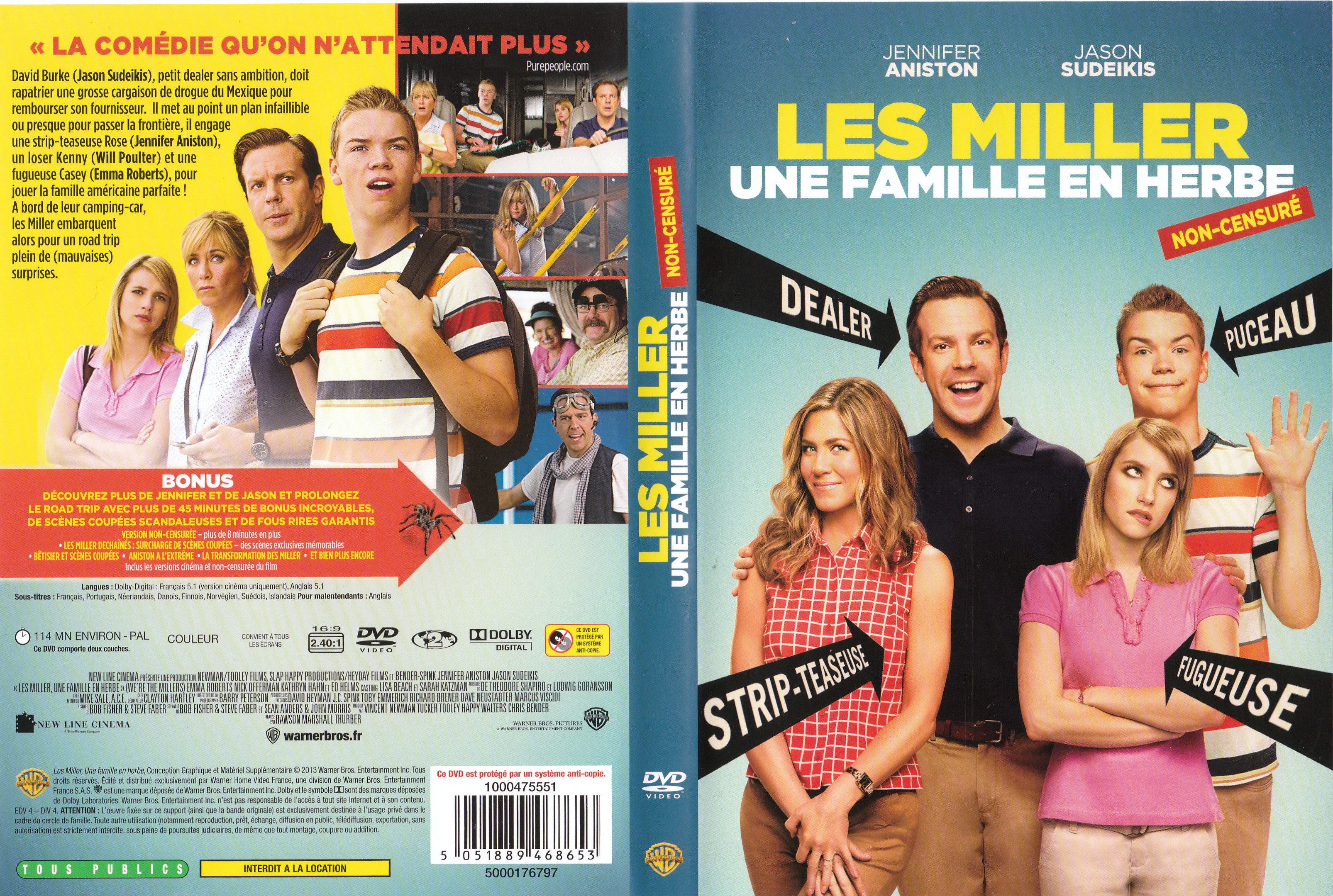 Jaquette DVD Les Miller, une famille en herbe v2