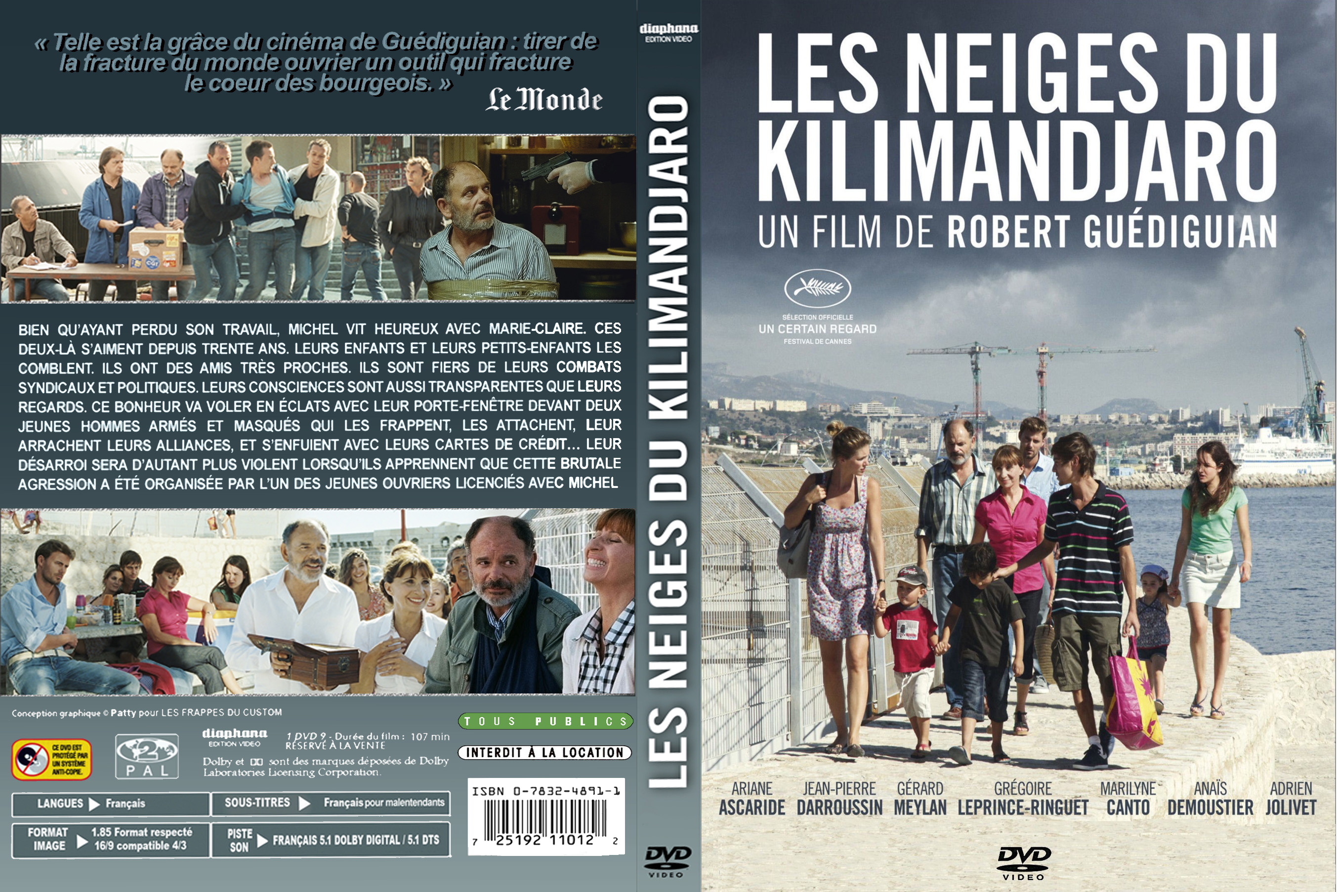 Jaquette DVD Les Neiges du Kilimandjaro (2011) custom v2