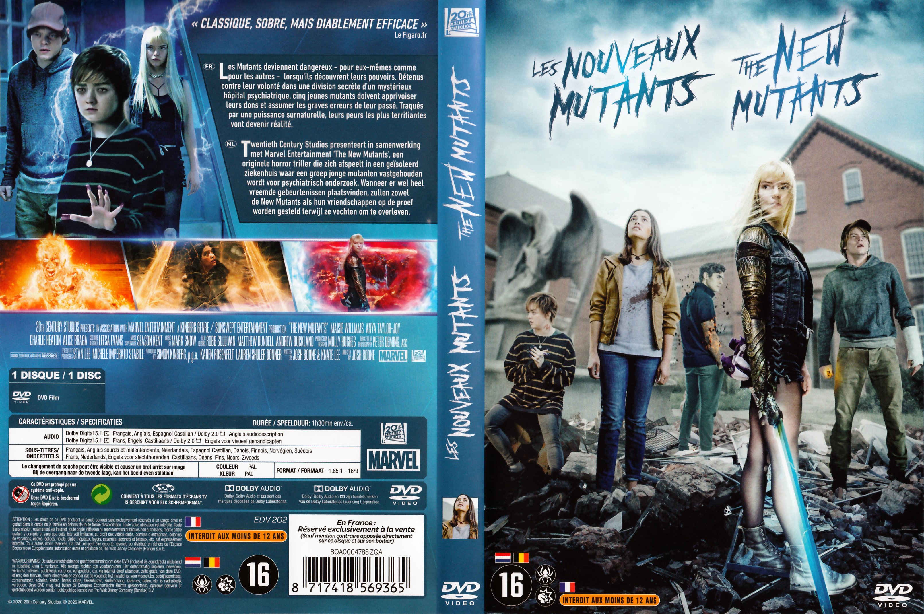 Jaquette DVD Les Nouveaux Mutants