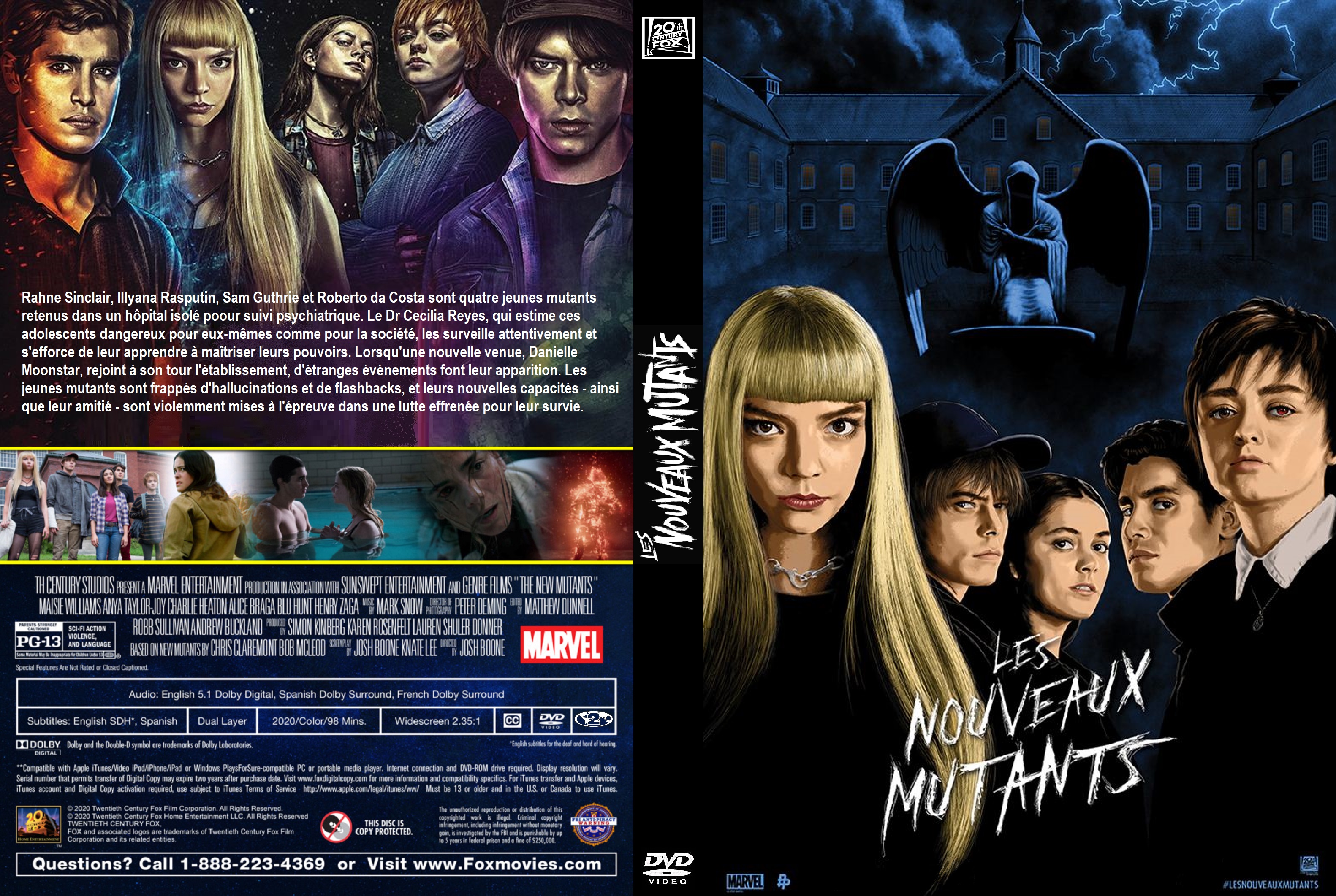Jaquette DVD Les Nouveaux Mutants custom