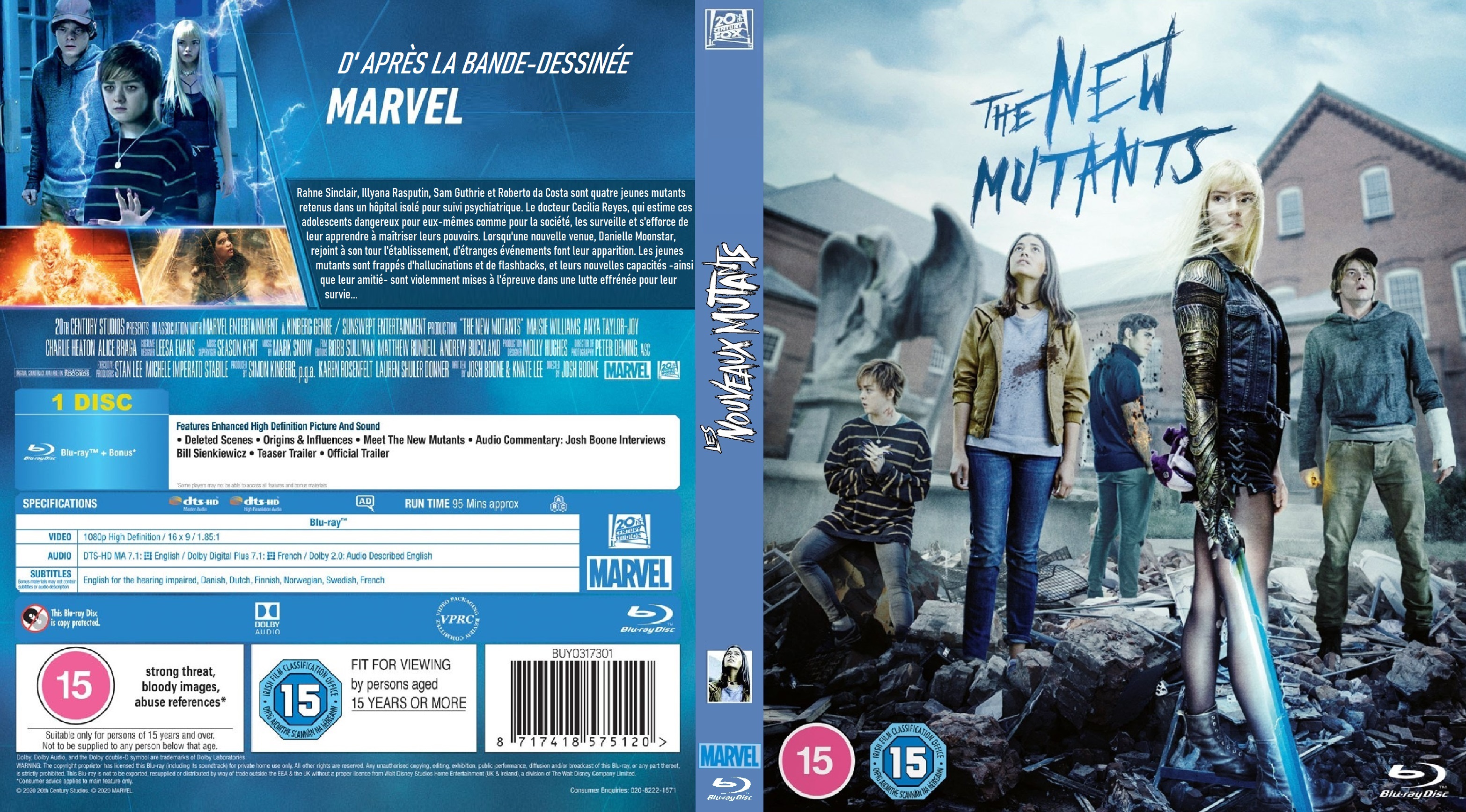 Jaquette DVD Les Nouveaux Mutants custom (BLU-RAY)