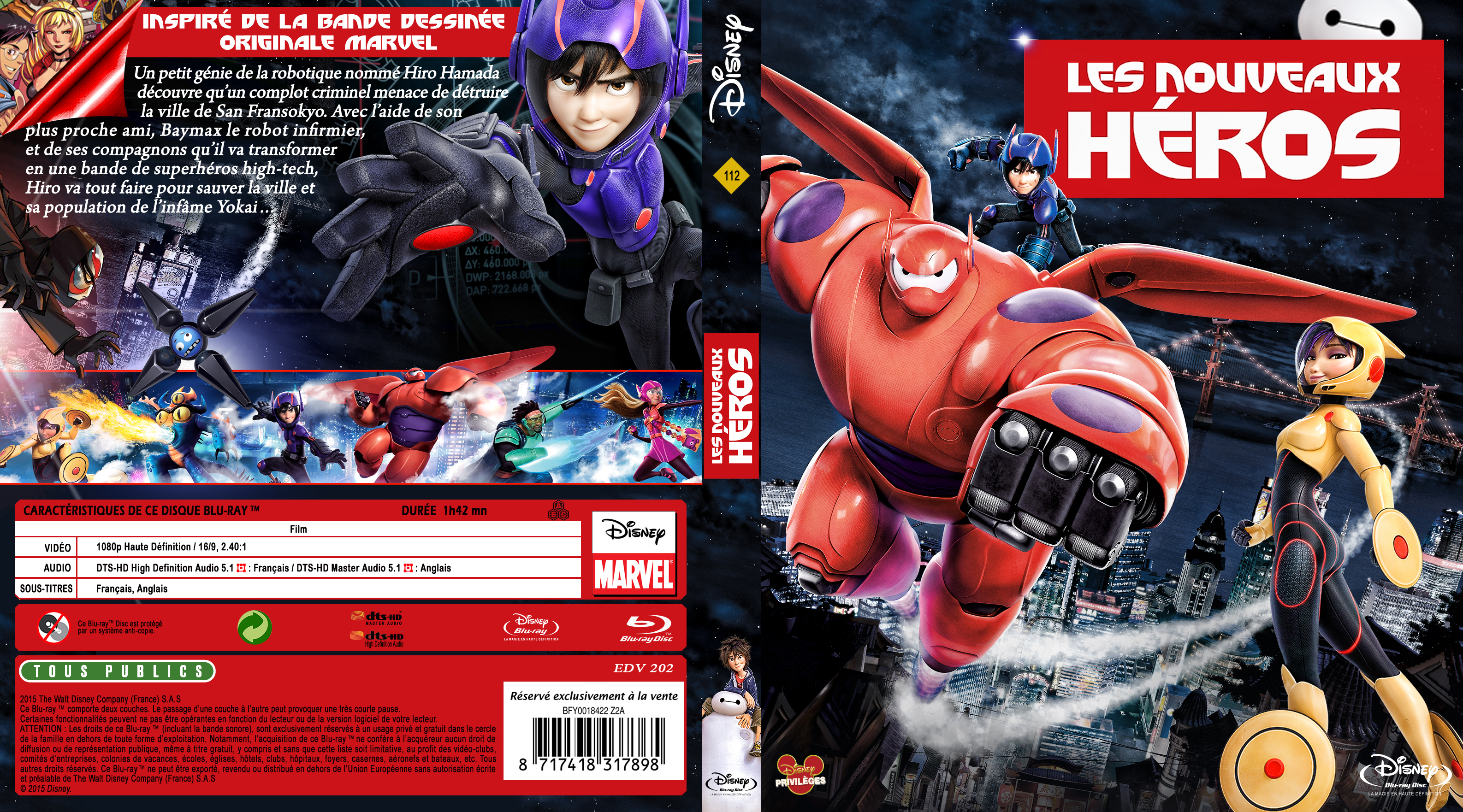 Jaquette DVD Les Nouveaux hros custom (BLU-RAY)