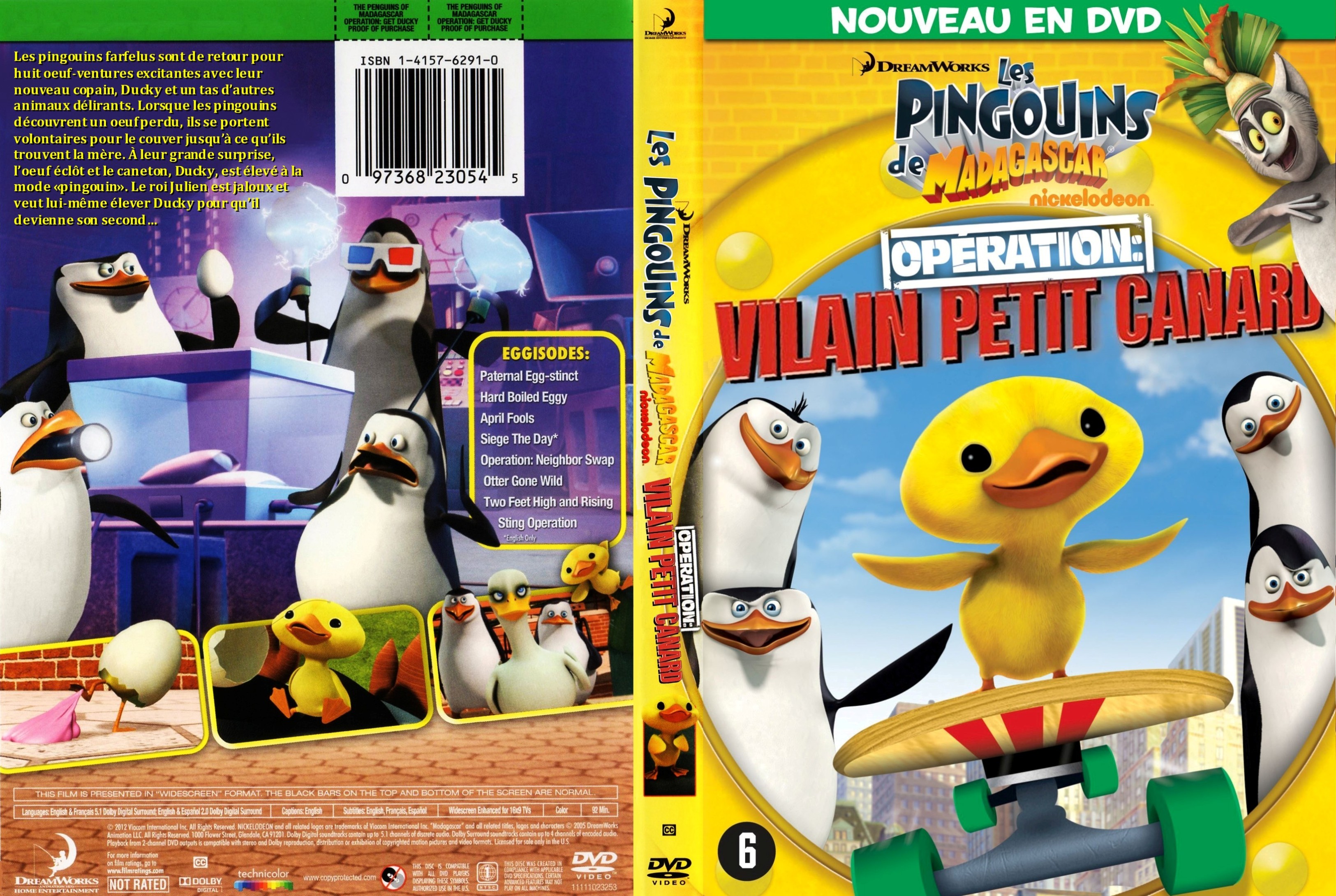 Jaquette DVD Les Pingouins de Madagascar - Vol 6 custom