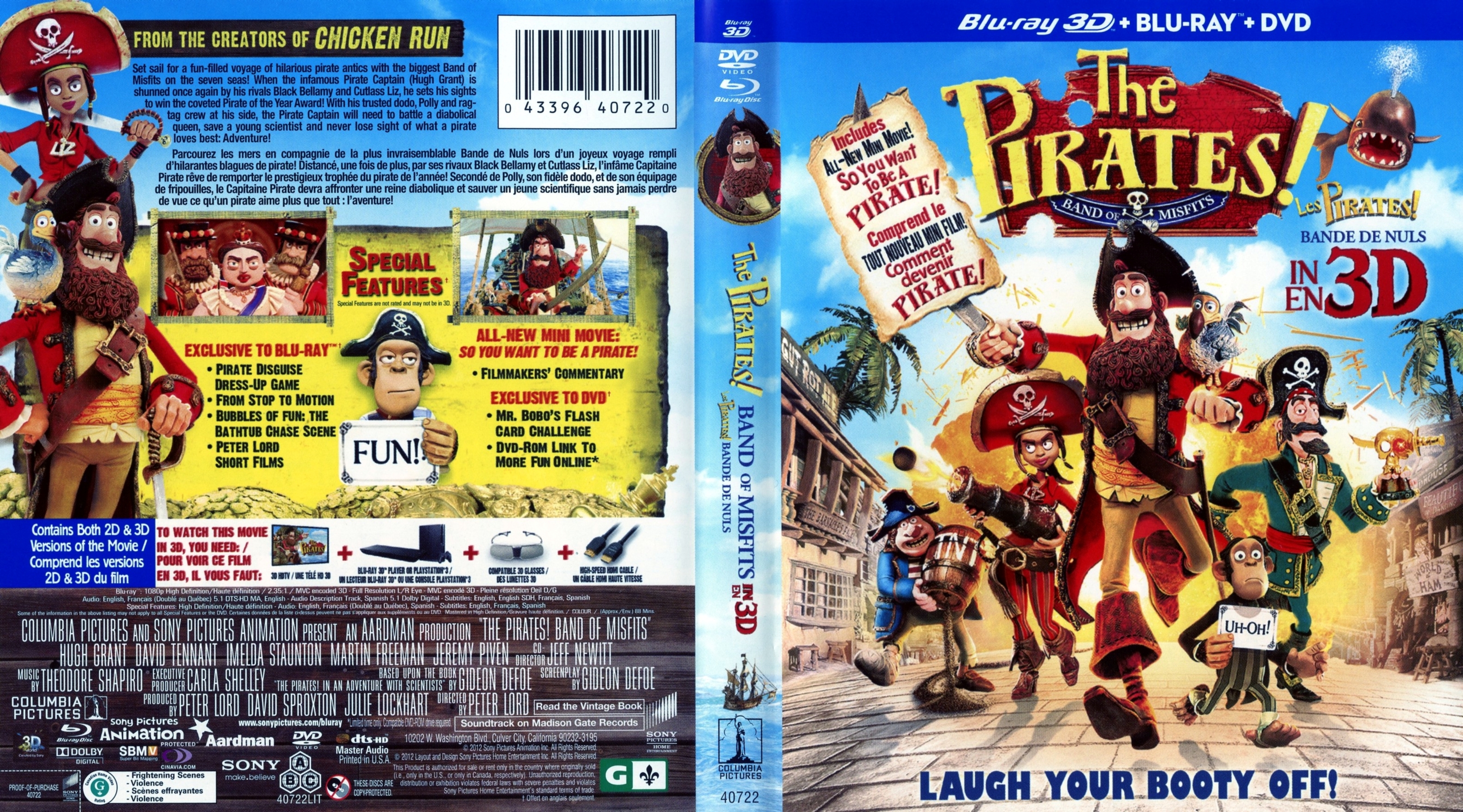 Jaquette DVD Les Pirates bande de nuls (Canadienne) (BLU-RAY)