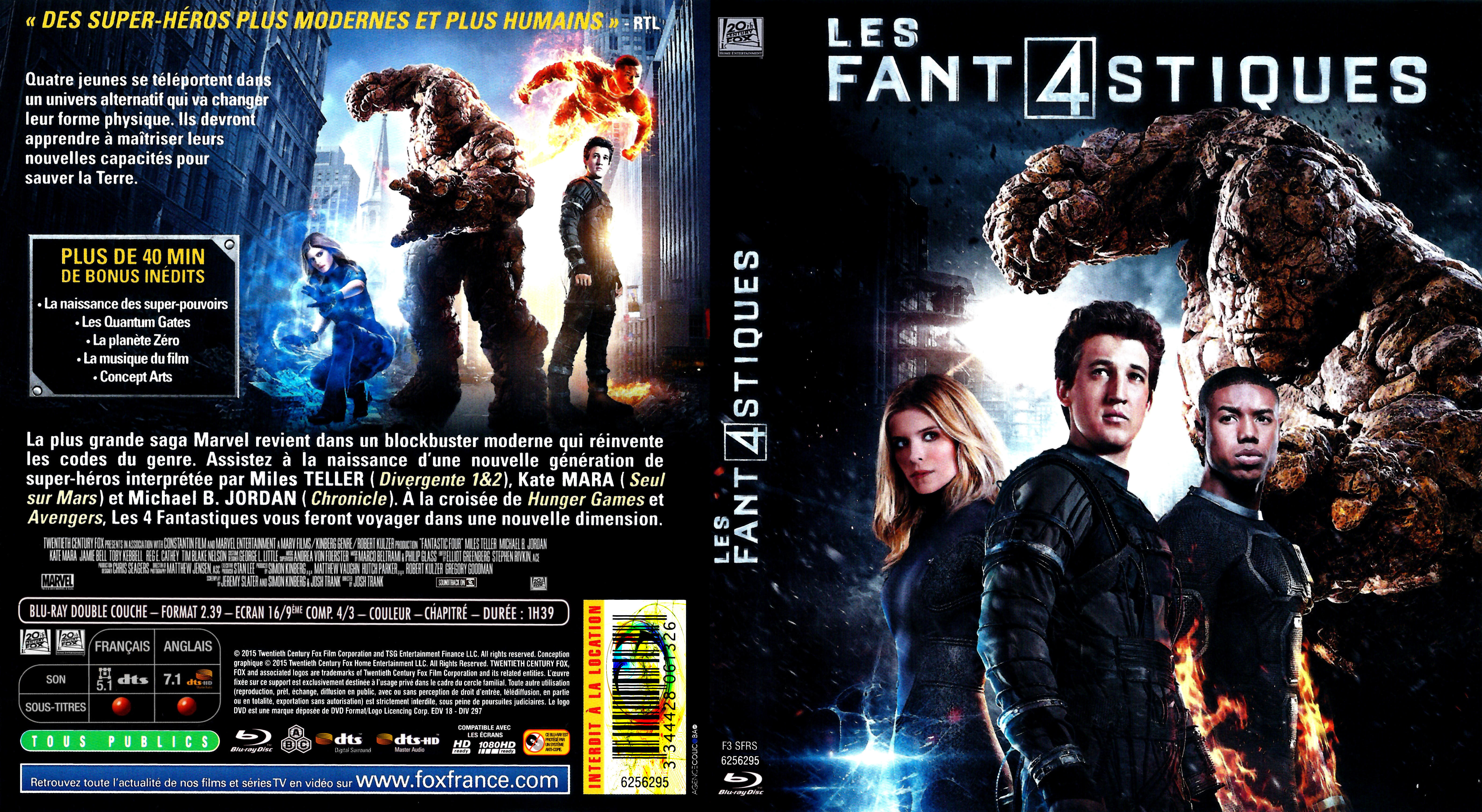 Jaquette DVD Les Quatre Fantastiques (2015) (BLU-RAY)