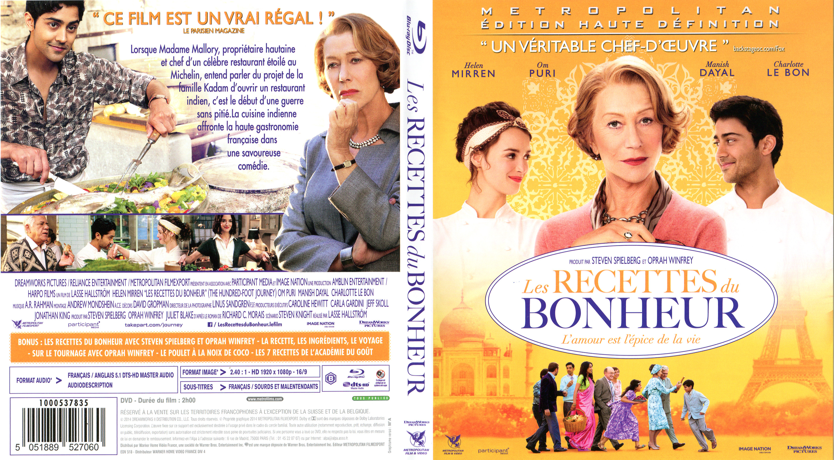 Jaquette DVD Les Recettes du bonheur (BLU-RAY)