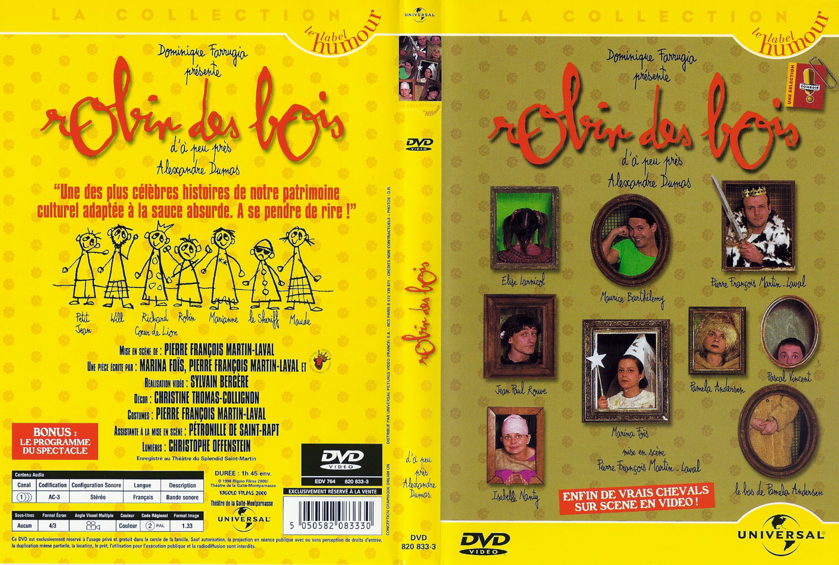 Jaquette DVD Les Robin des Bois - Le Spectacle