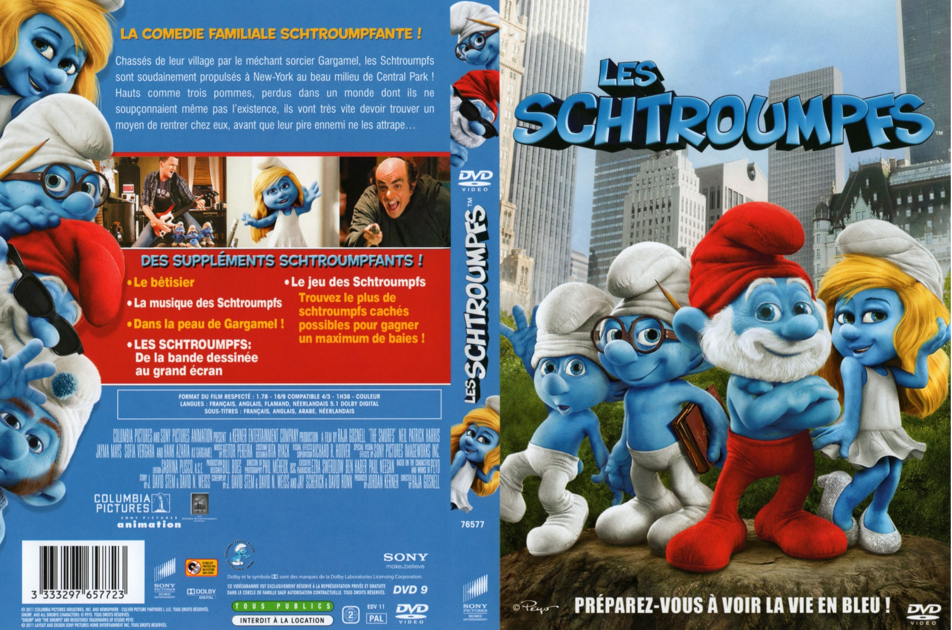 Jaquette DVD Les Schtroumpfs