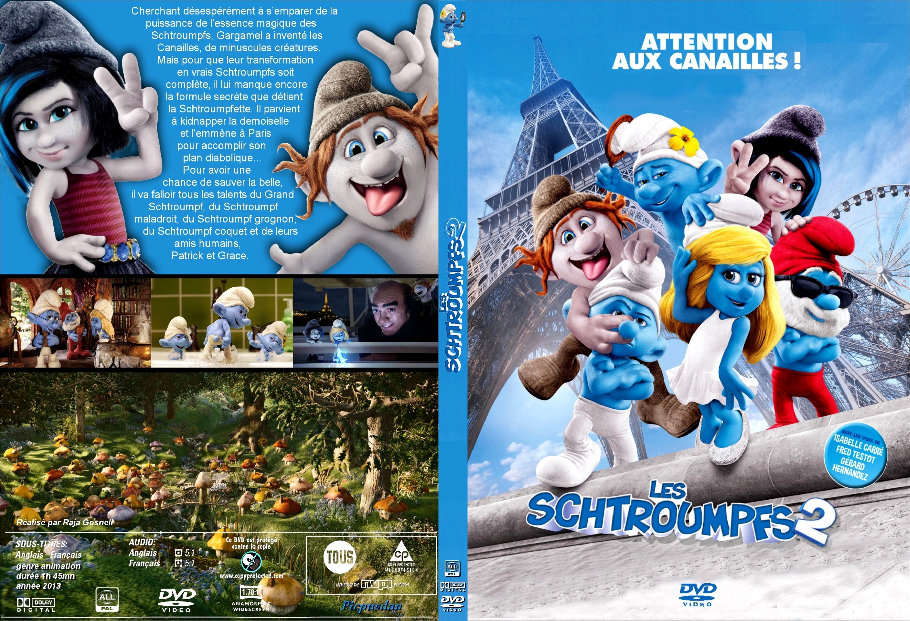 Jaquette DVD Les Schtroumpfs 2 custom - SLIM