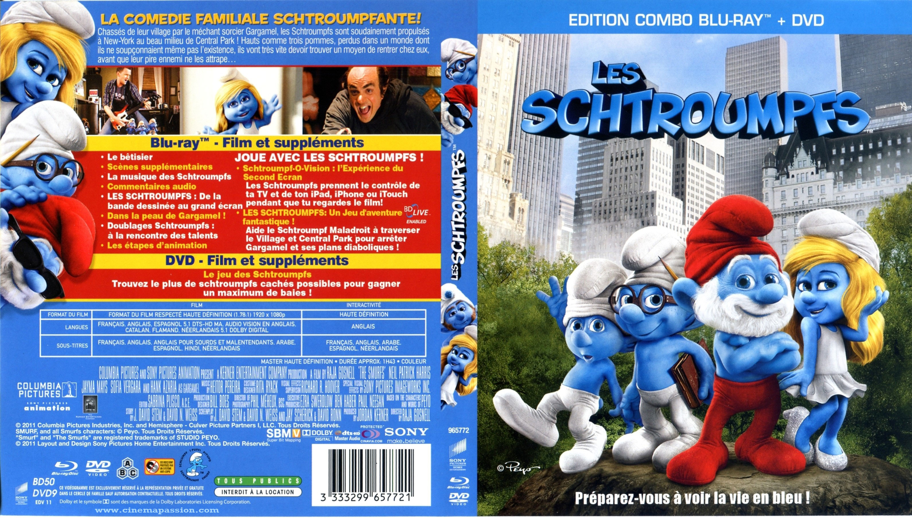 Jaquette DVD Les Schtroumpfs (BLU-RAY)