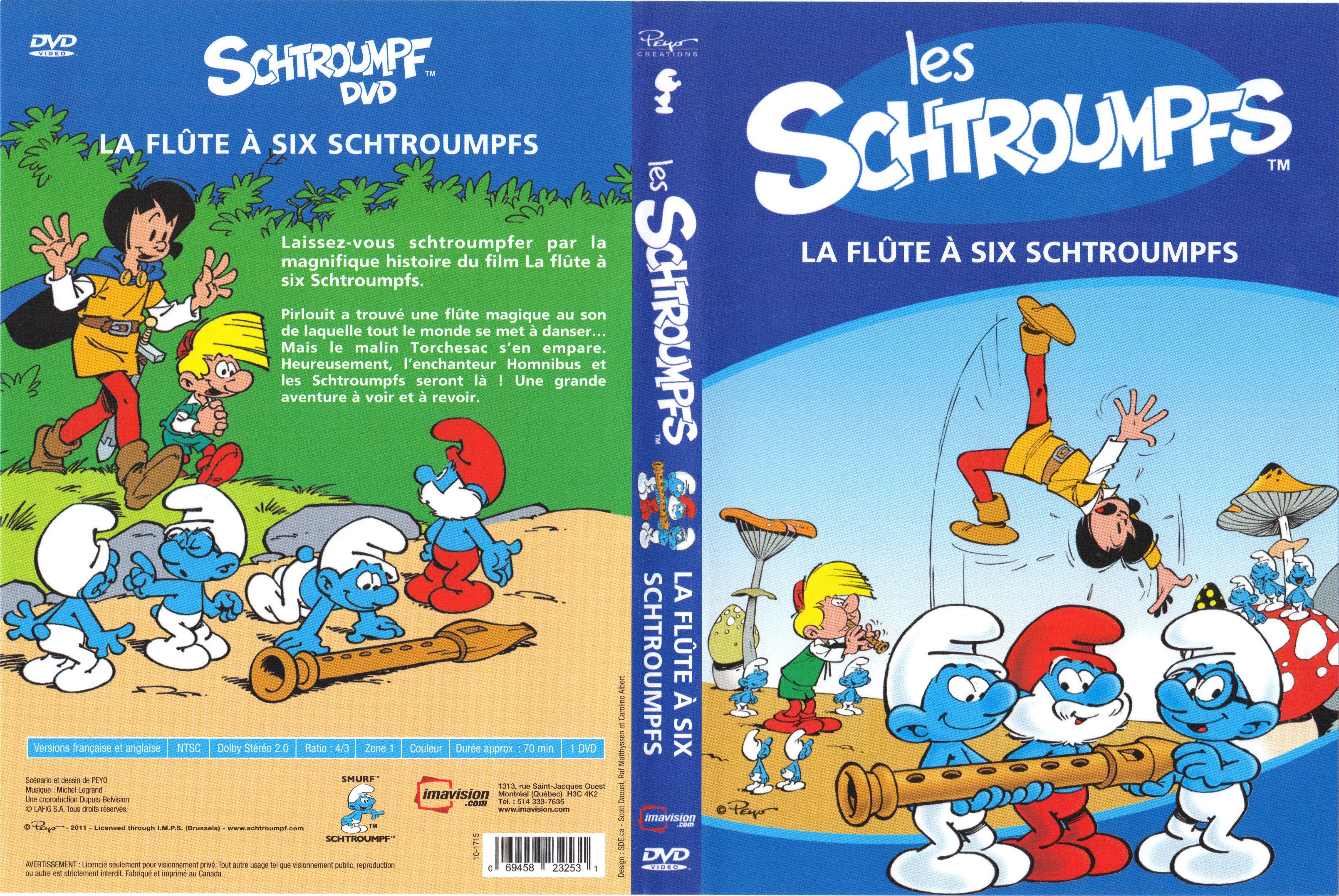 Jaquette DVD Les Schtroumpfs - La flute a 6 Schtroumpfs