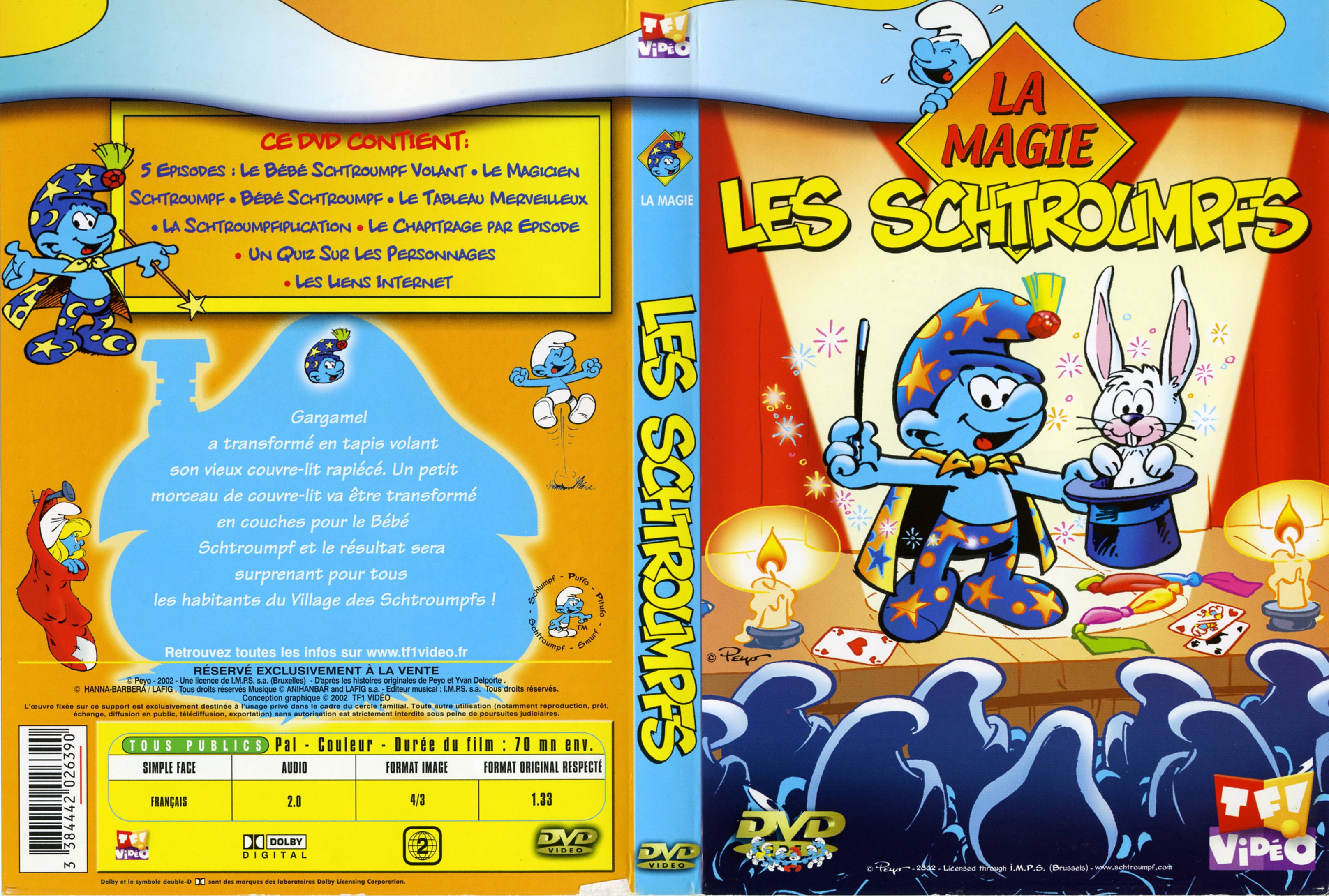 Jaquette DVD Les Schtroumpfs - La magie