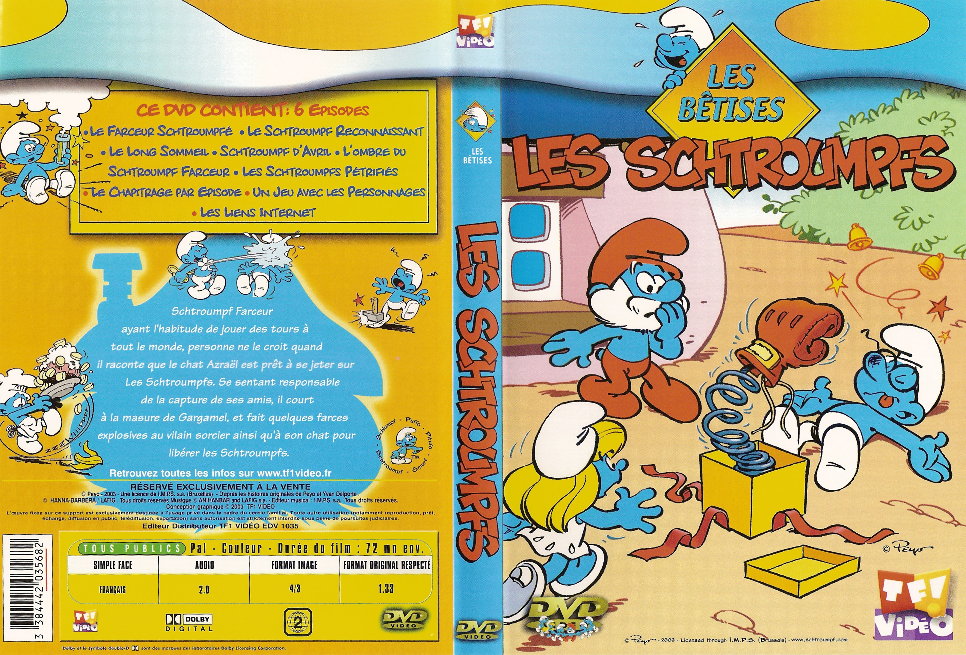 Jaquette DVD Les Schtroumpfs - Les btises