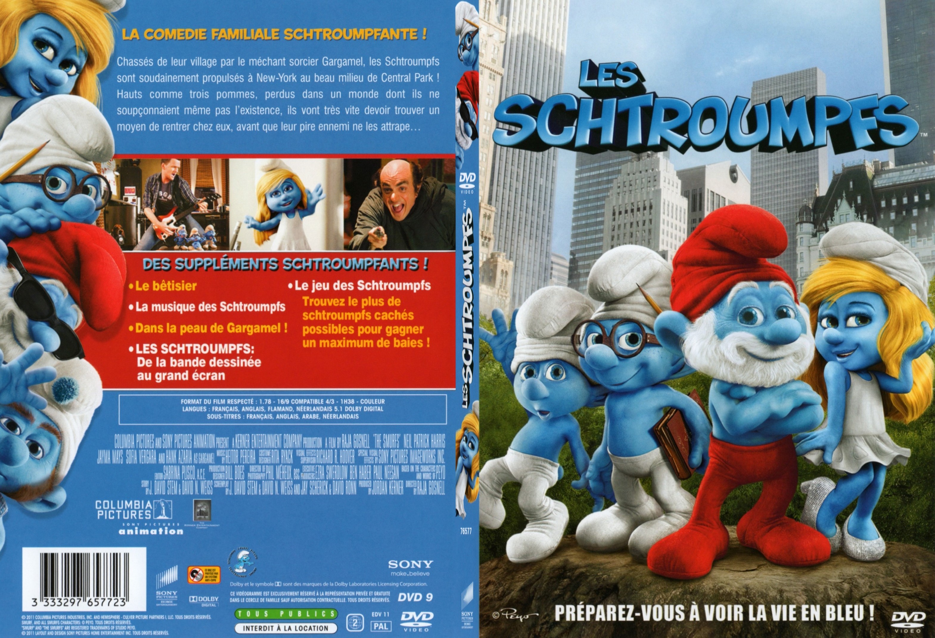 Jaquette DVD Les Schtroumpfs - SLIM