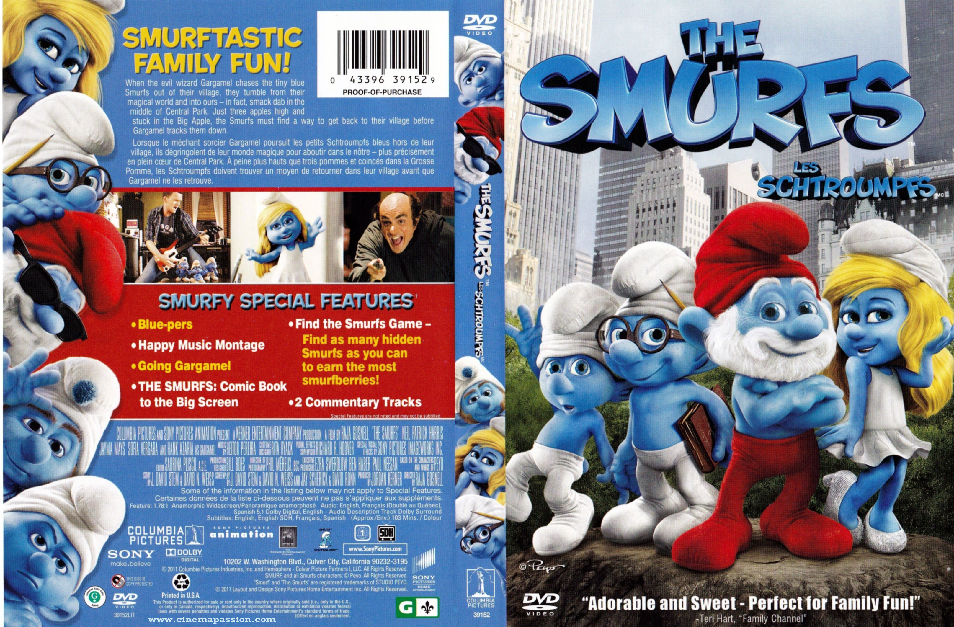 Jaquette DVD Les Schtroumpfs - The Smurfs (Canadienne)
