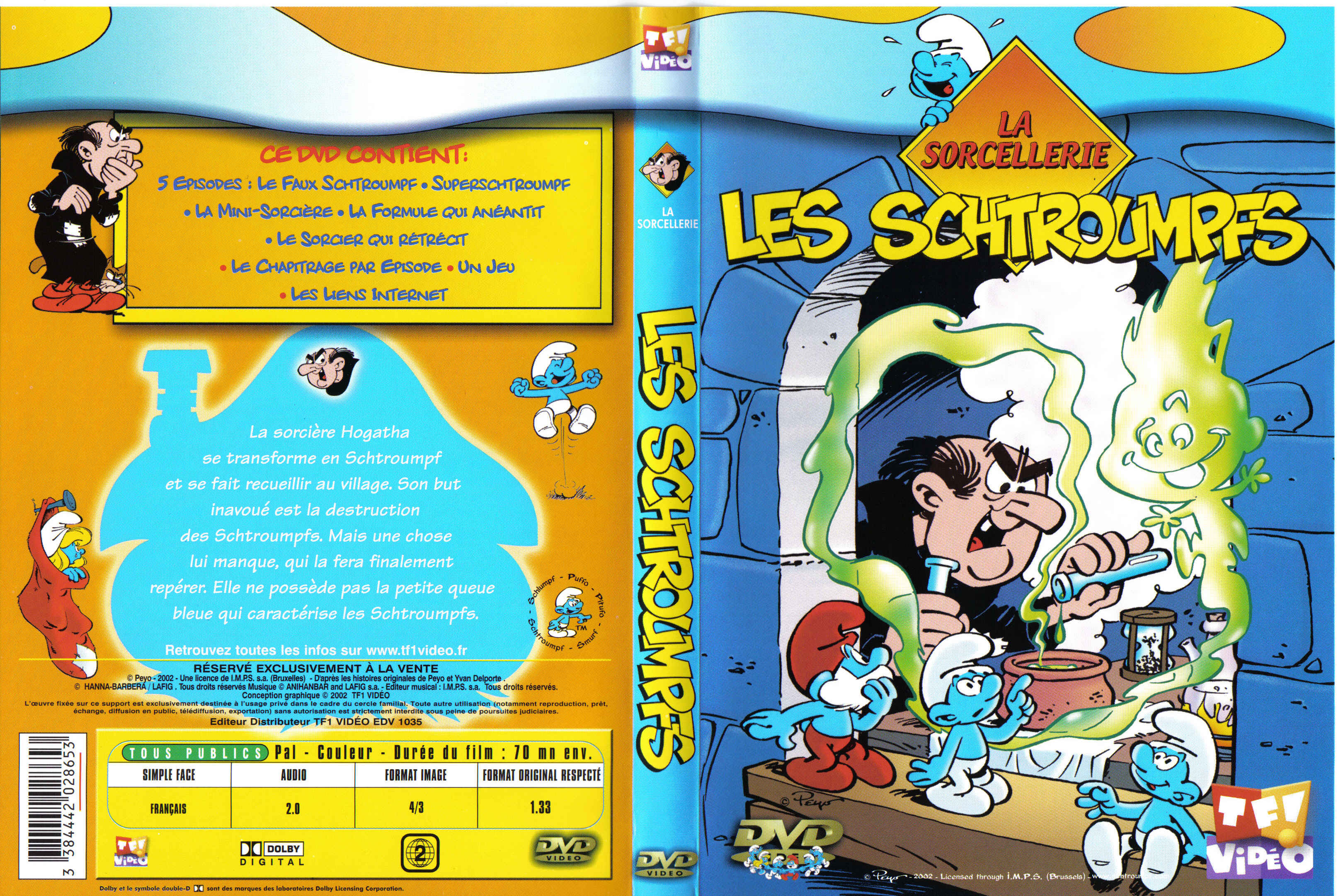 Jaquette DVD Les Schtroumpfs - la sorcellerie