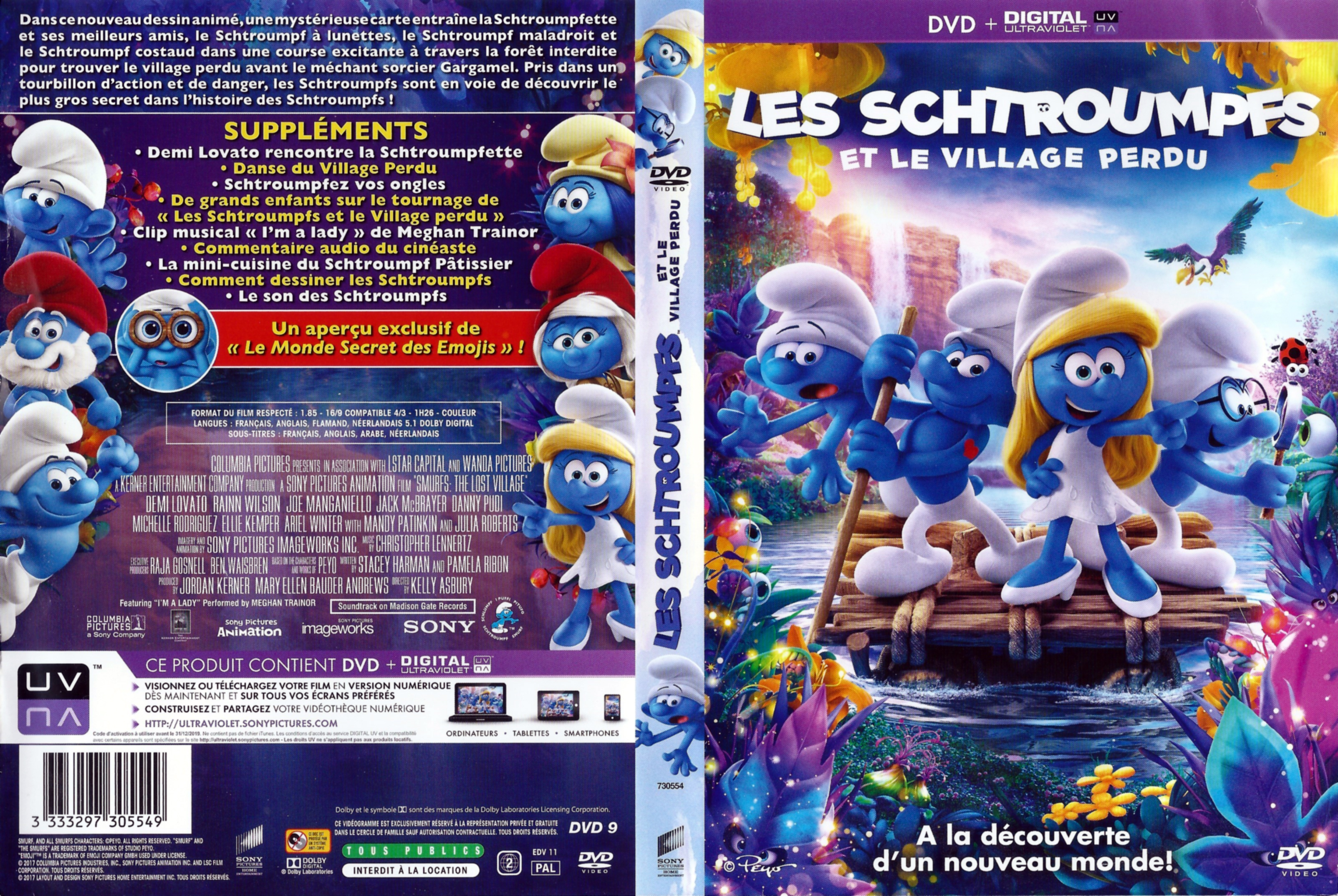 Jaquette DVD Les Schtroumpfs et le village perdu