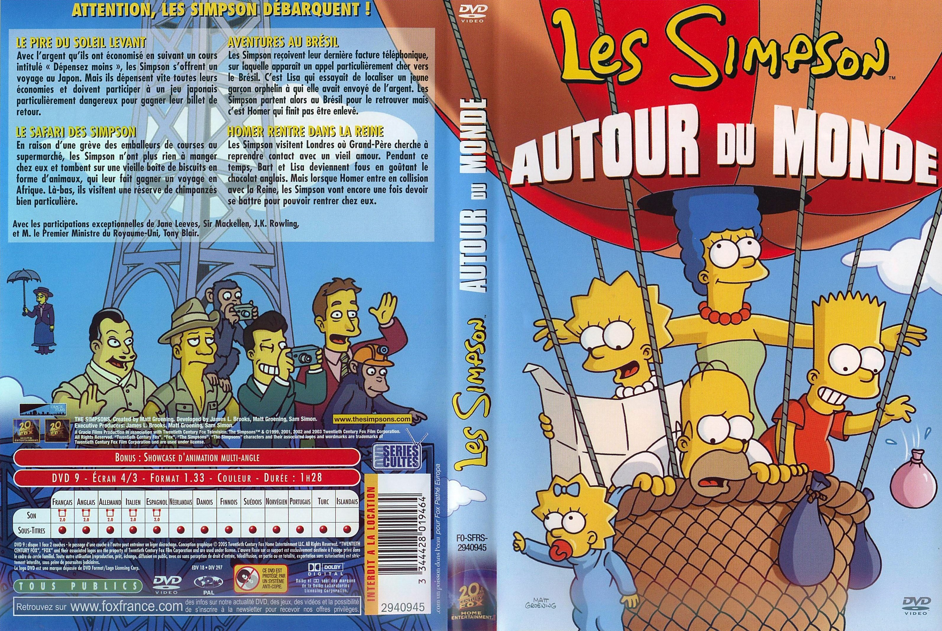 Jaquette DVD Les Simpson Autour du monde