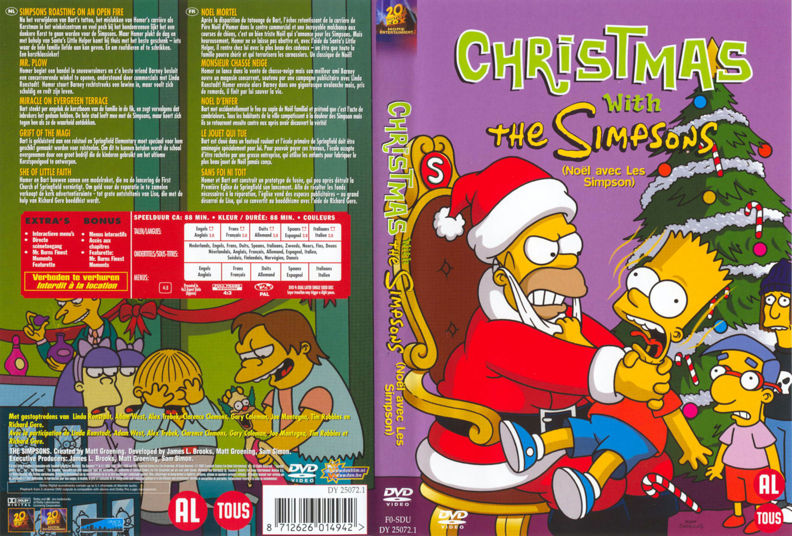 Jaquette DVD Les Simpson Noel avec les Simpson v2