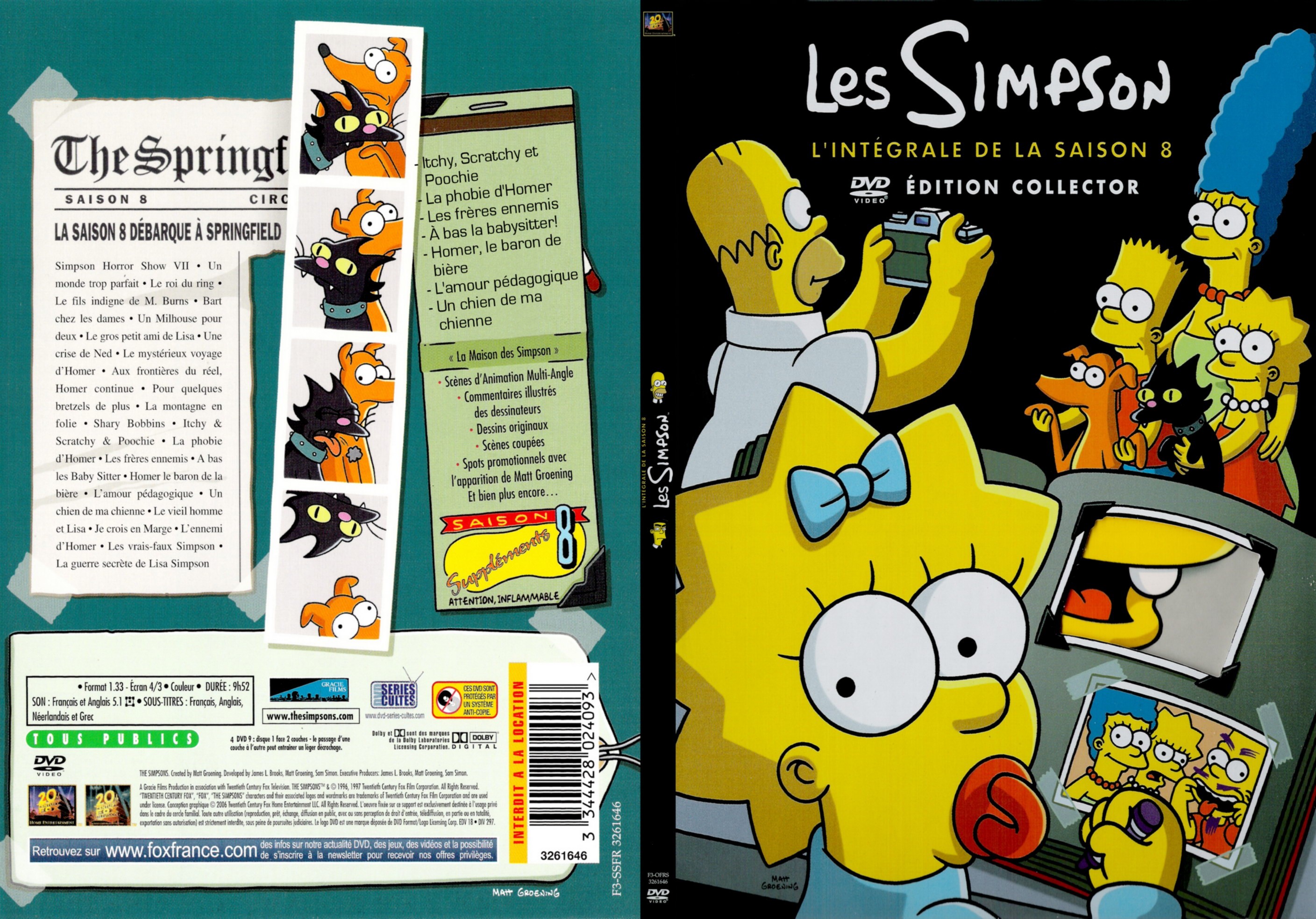 Jaquette DVD Les Simpson Saison 08 - SLIM