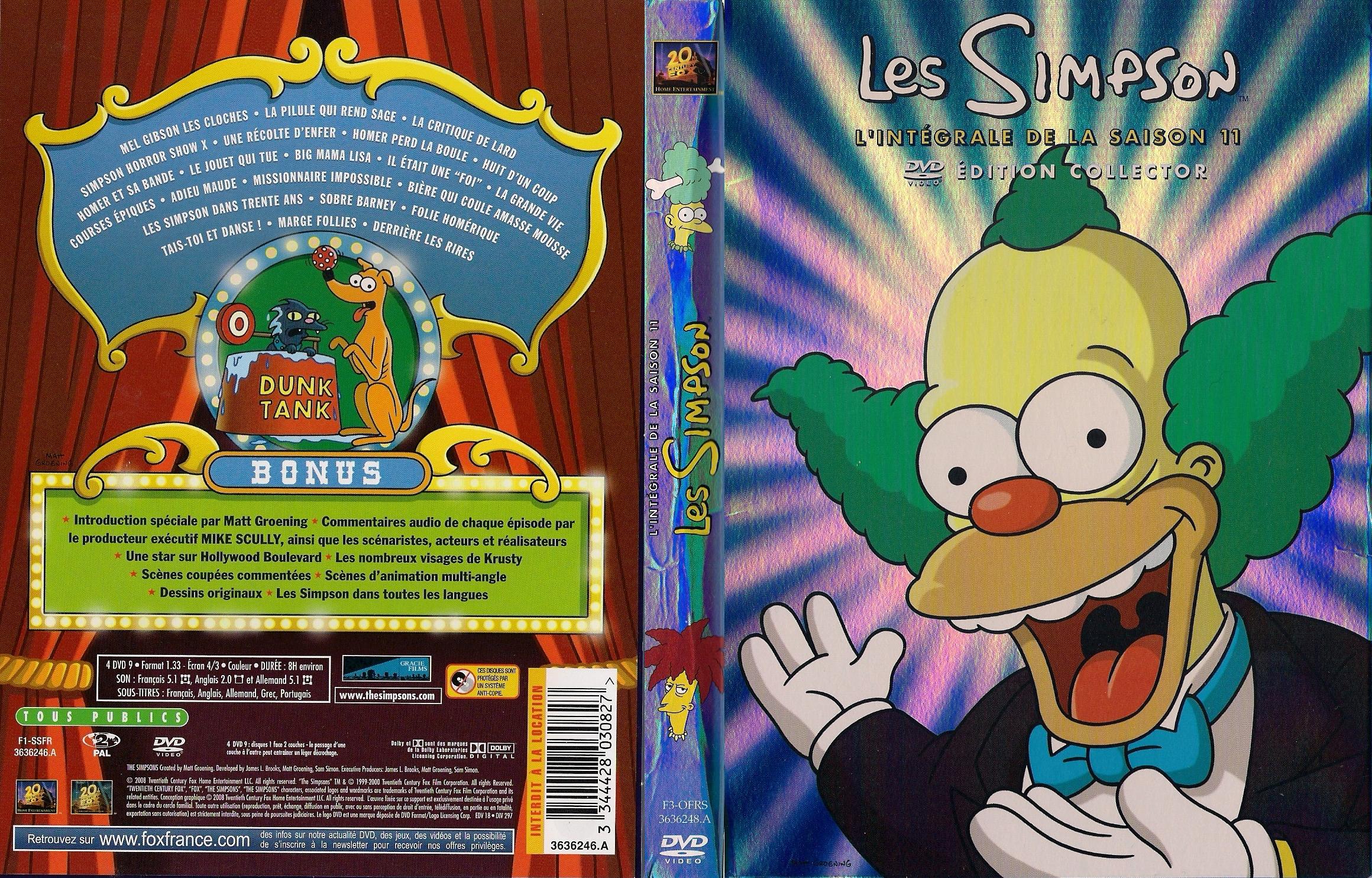 Jaquette DVD Les Simpson Saison 11