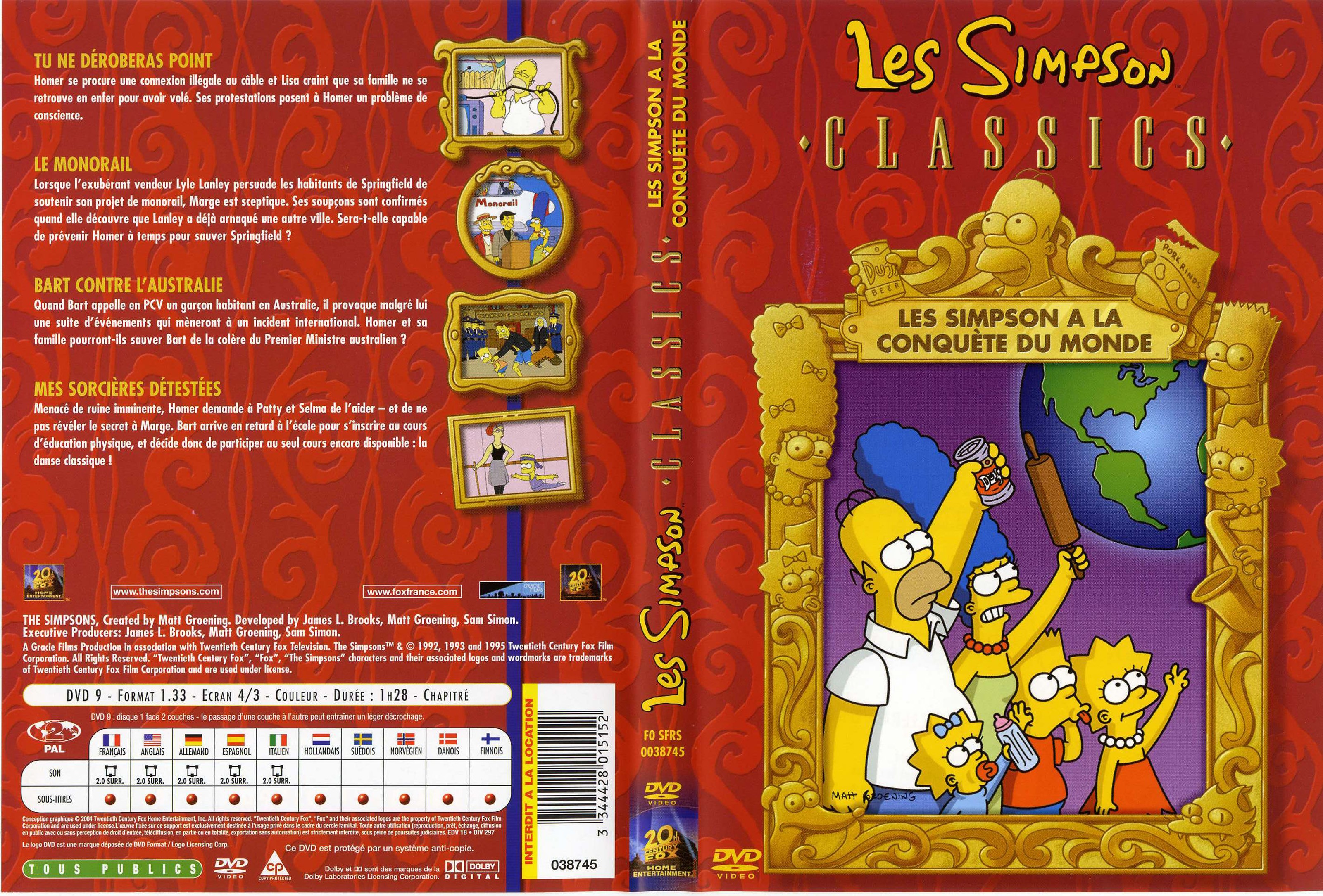 Jaquette DVD Les Simpson  la conquete du monde