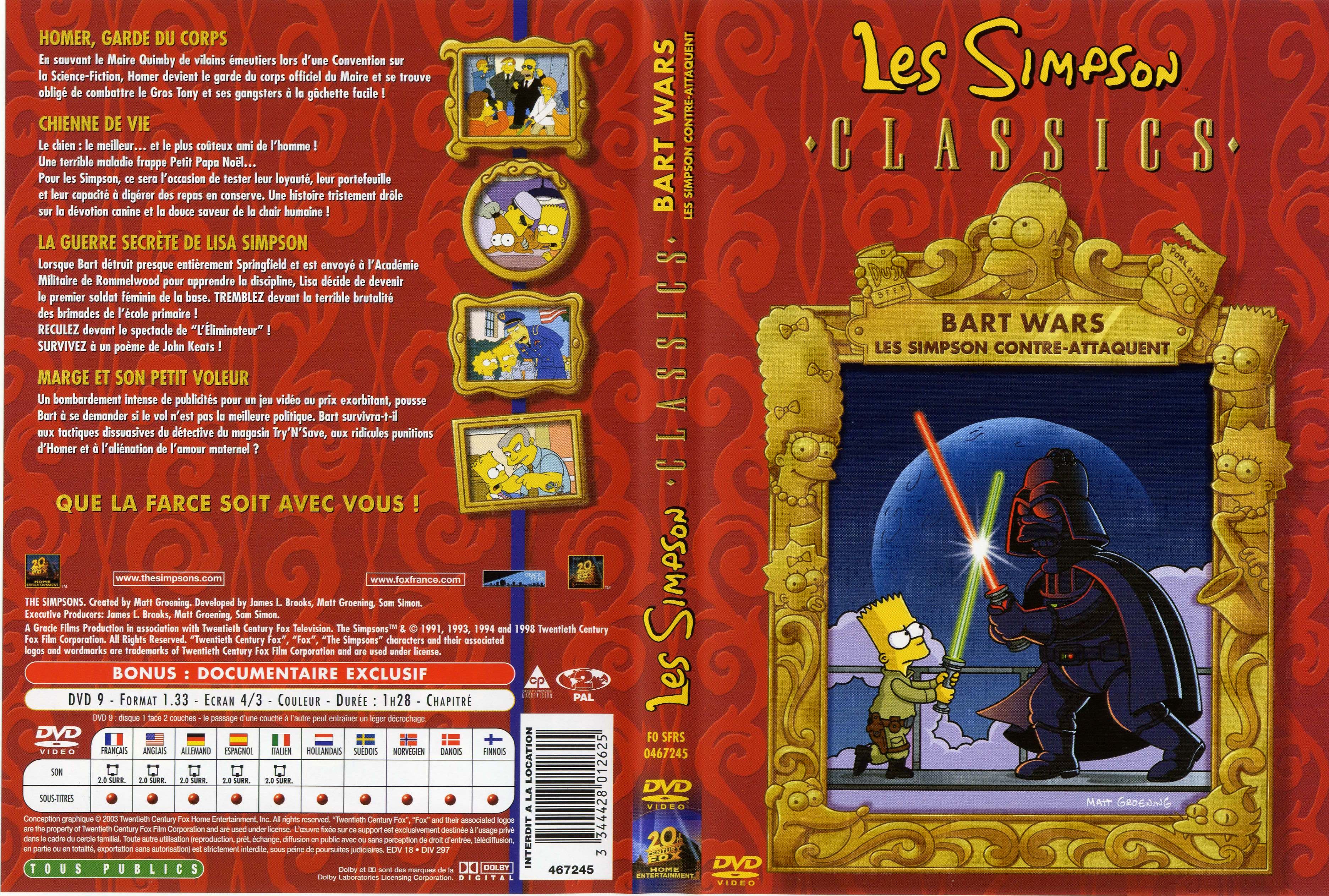 Jaquette DVD Les Simpson bart wars