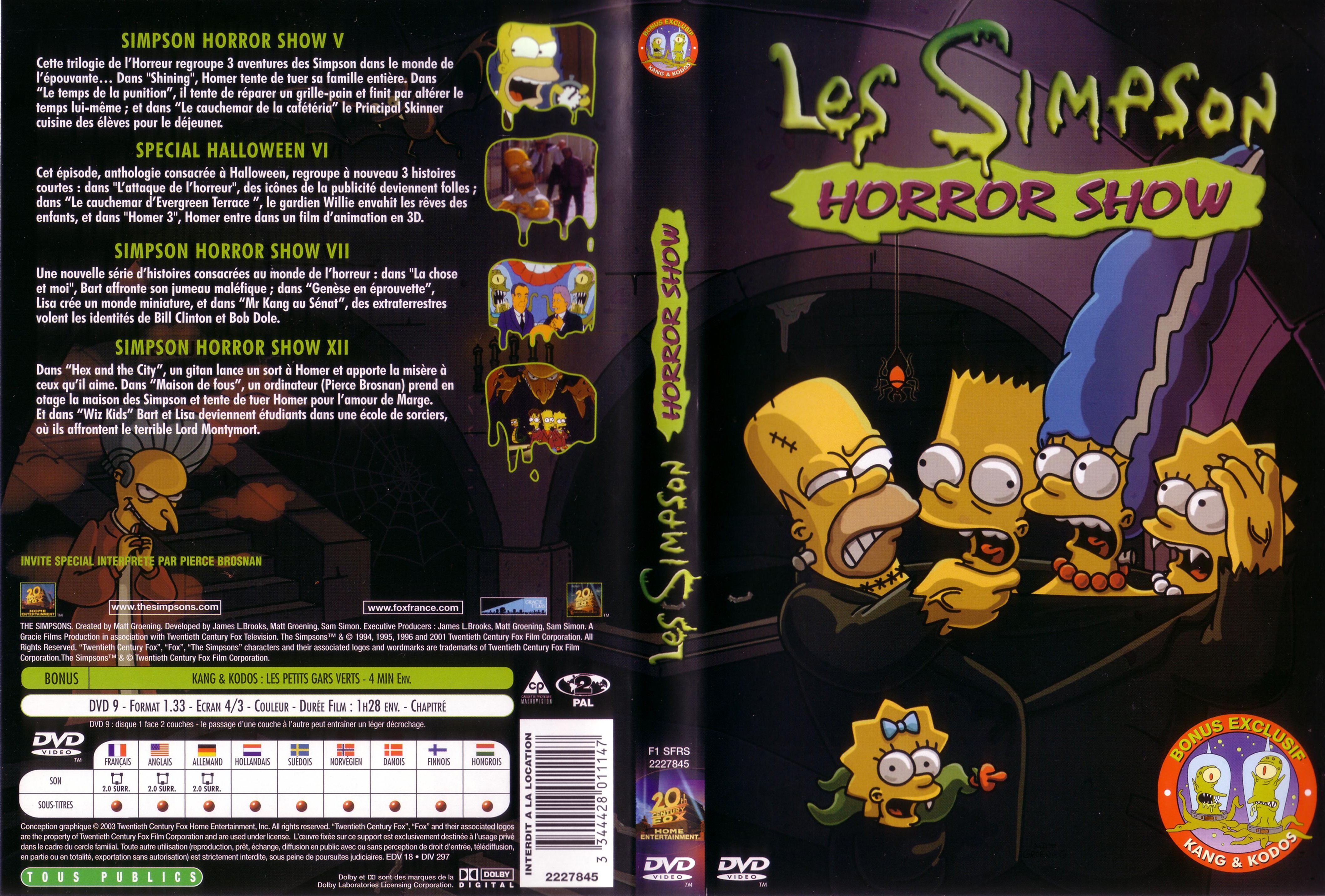Jaquette DVD Les Simpson horror show