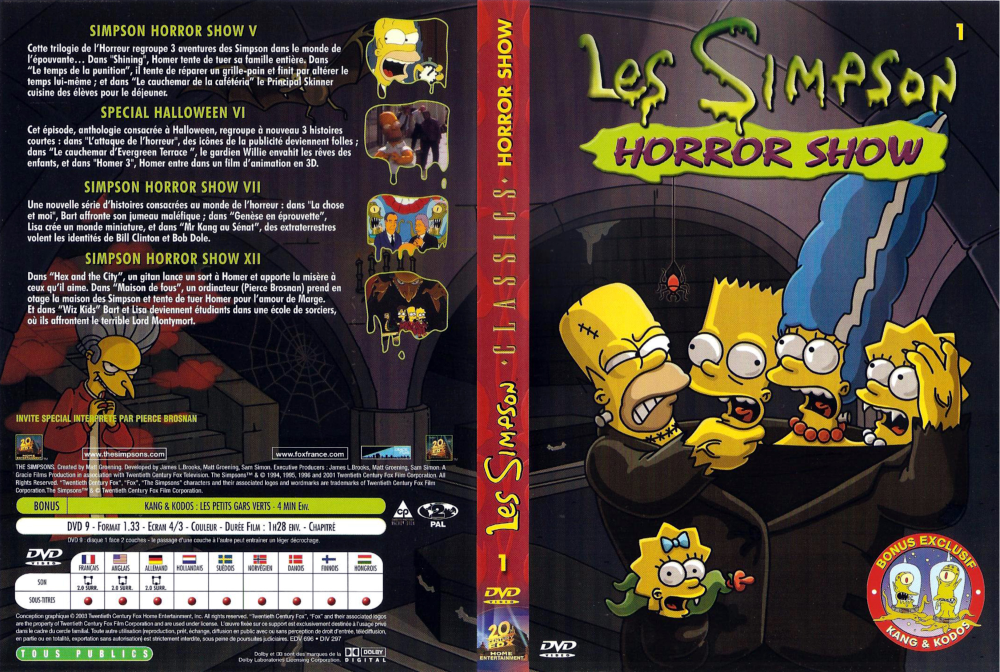 Jaquette DVD Les Simpson horror show v2