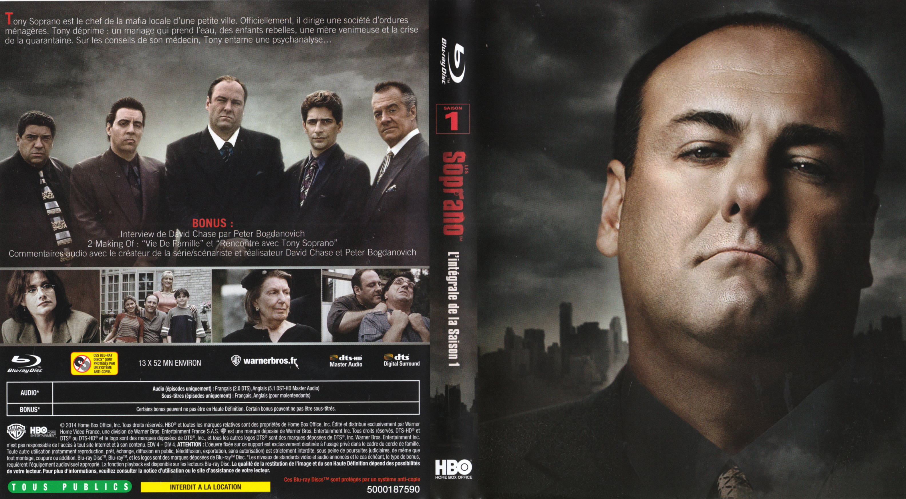 Jaquette DVD Les Soprano Saison 1 (BLU-RAY)