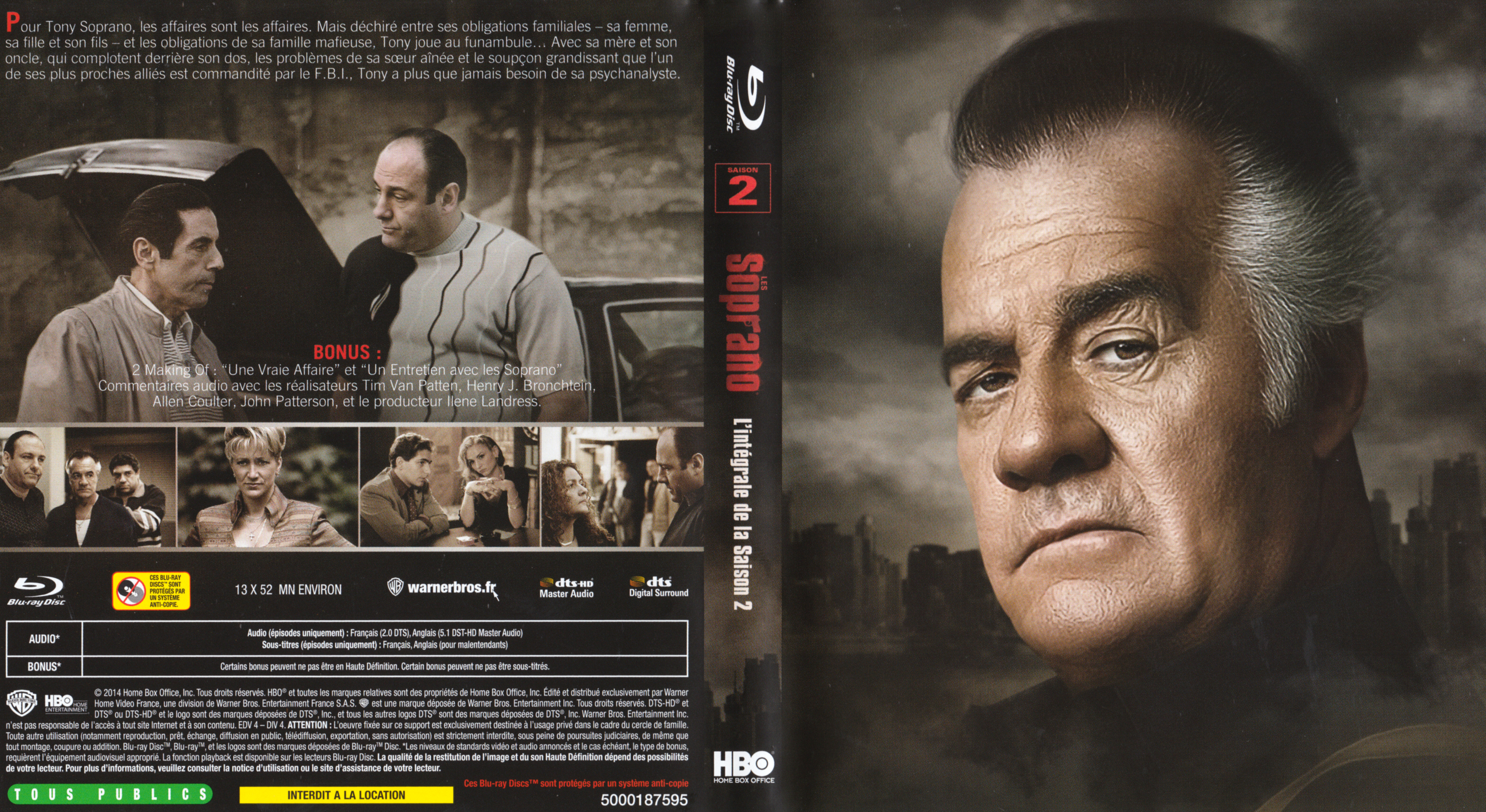 Jaquette DVD Les Soprano Saison 2 (BLU-RAY)