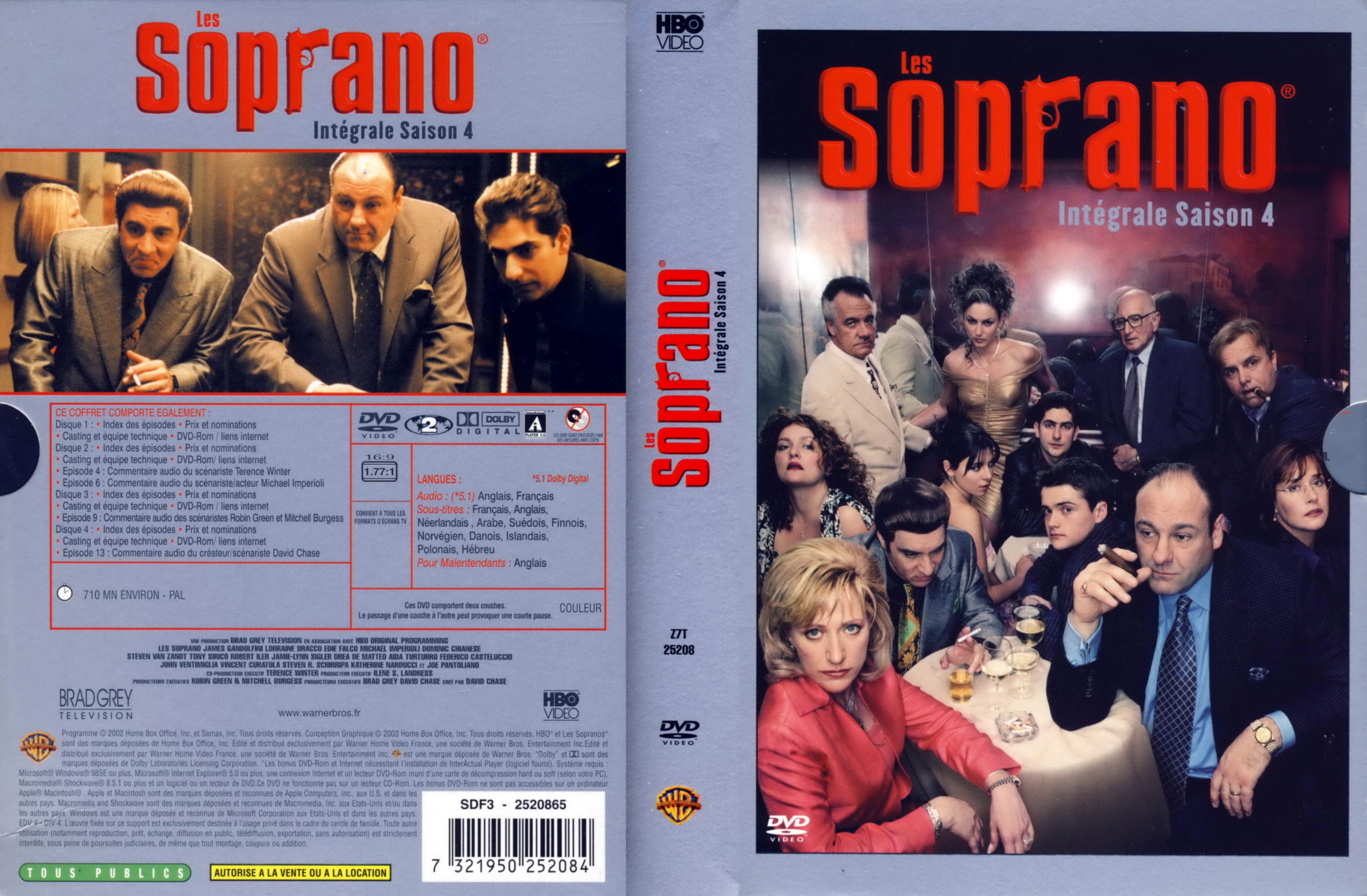 Jaquette DVD Les Soprano Saison 4 COFFRET v2