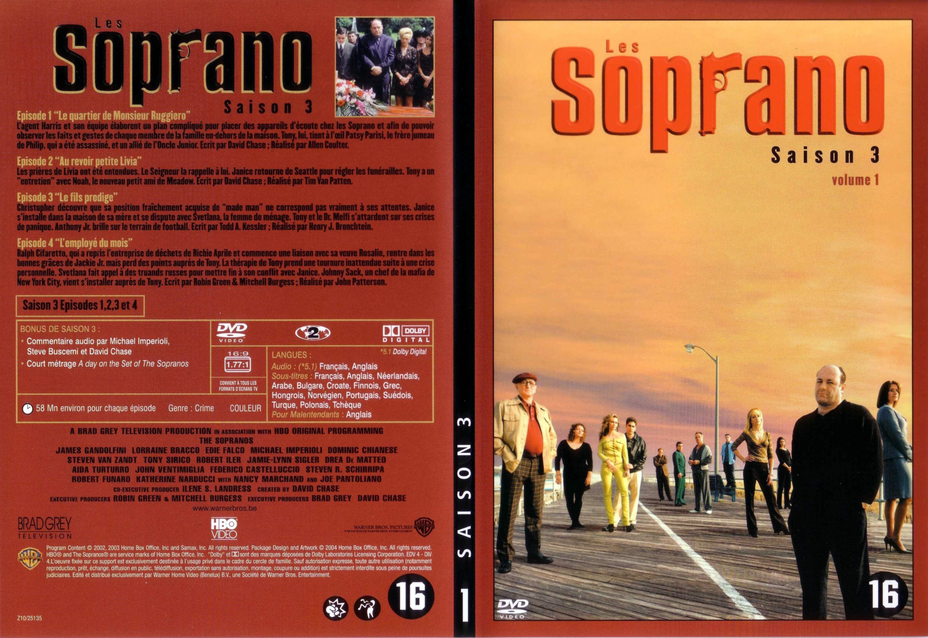 Jaquette DVD Les Soprano saison 3 DVD 1