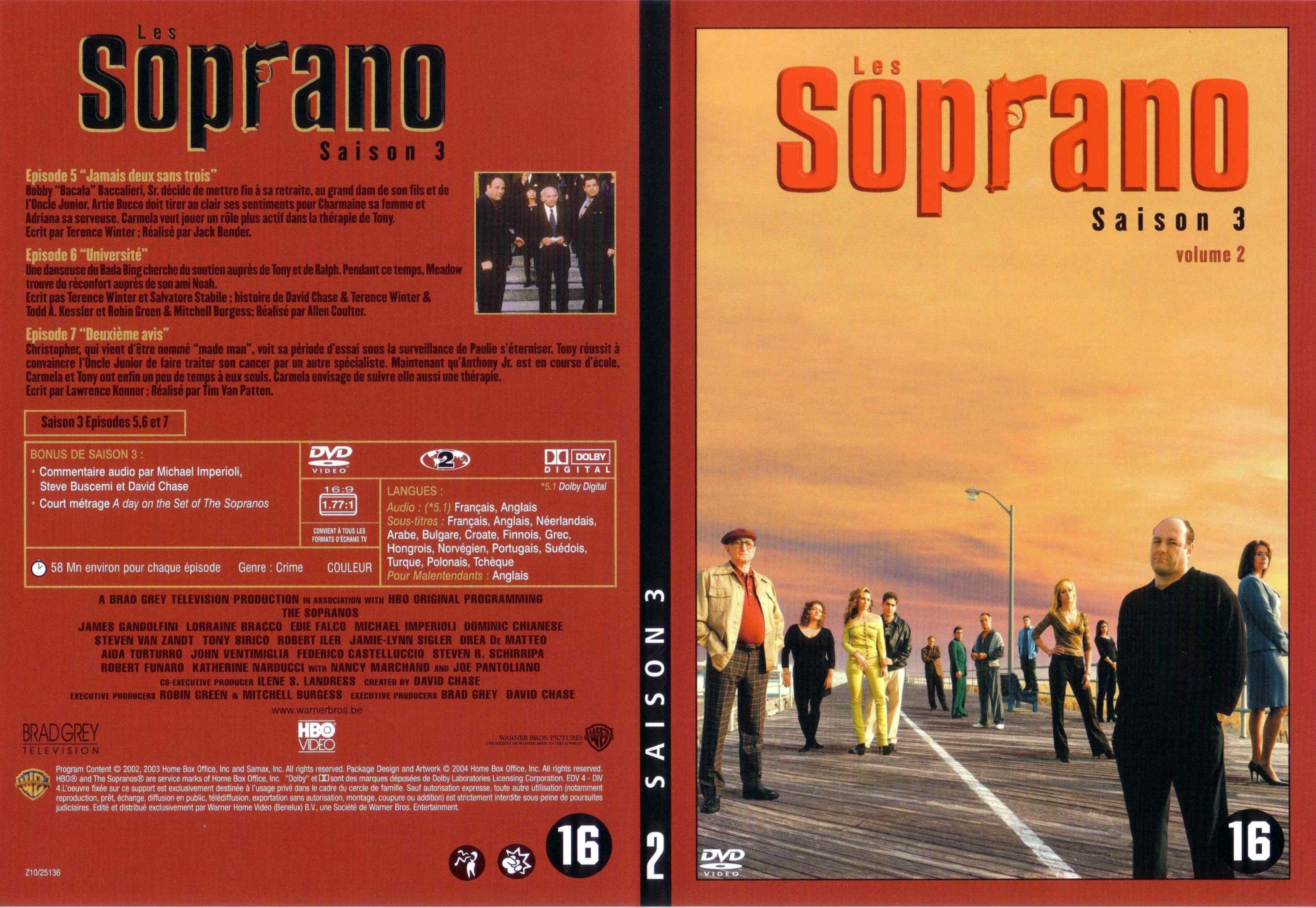Jaquette DVD Les Soprano saison 3 DVD 2