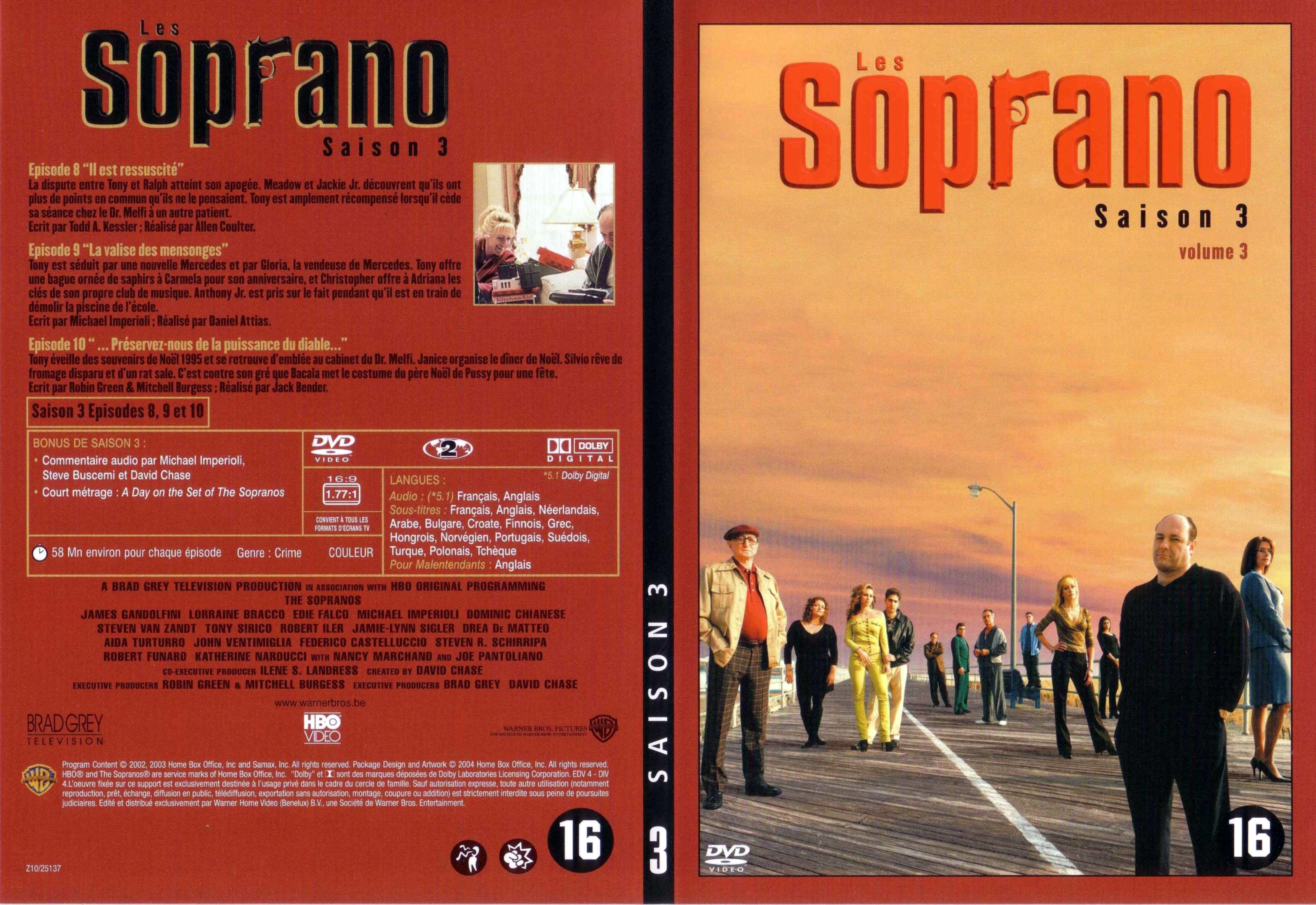 Jaquette DVD Les Soprano saison 3 DVD 3