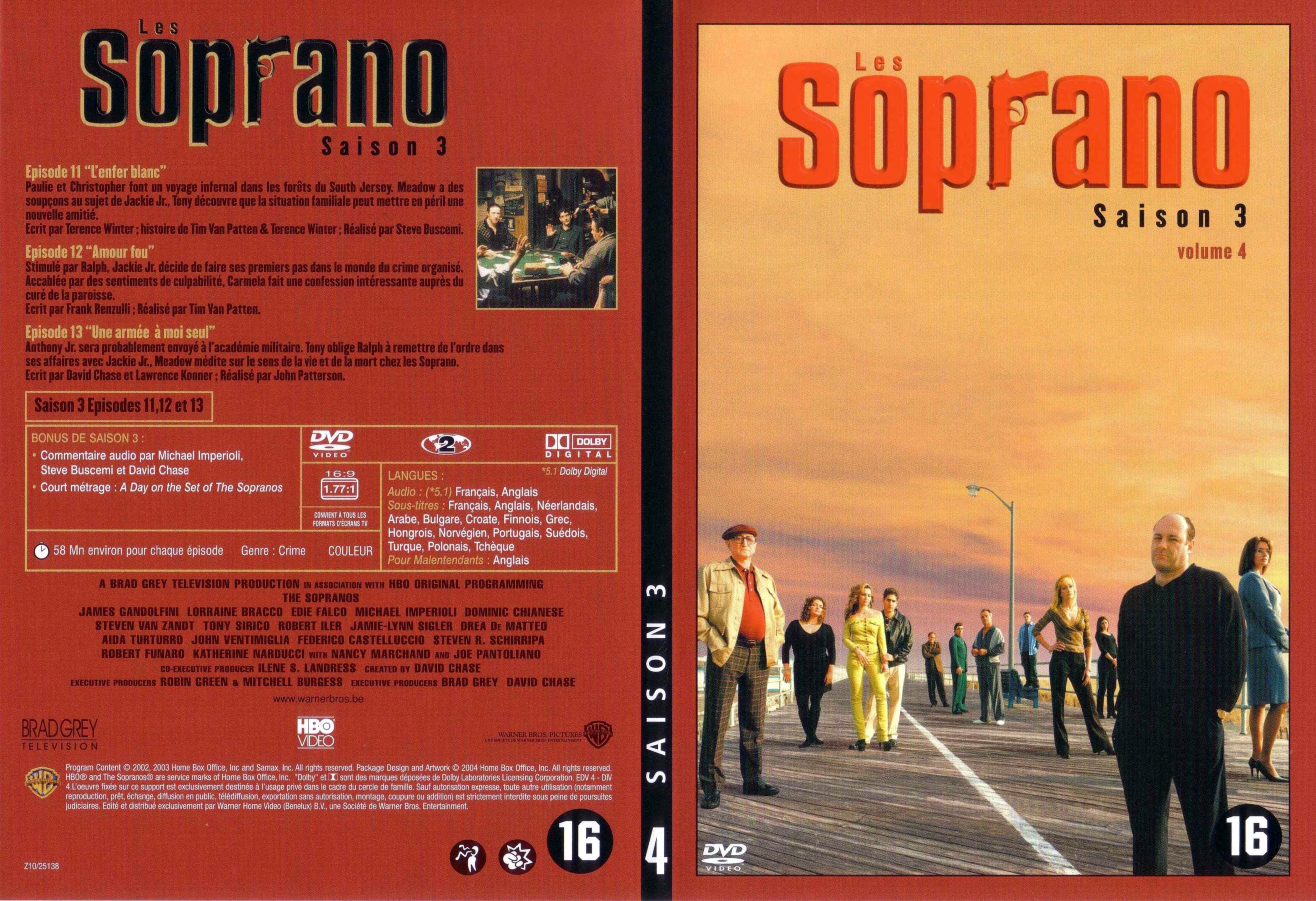 Jaquette DVD Les Soprano saison 3 DVD 4