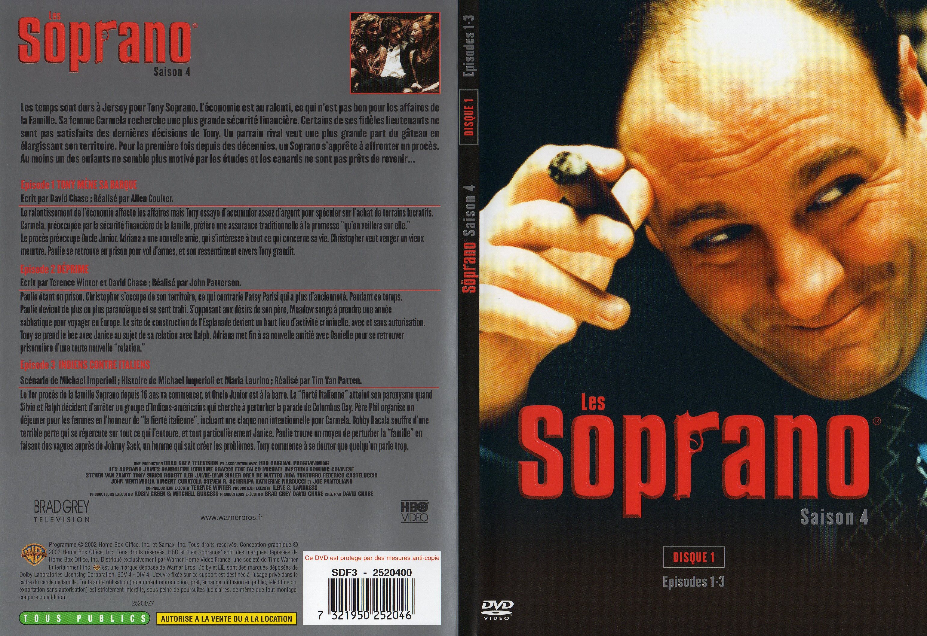 Jaquette DVD Les Soprano saison 4 DVD 1