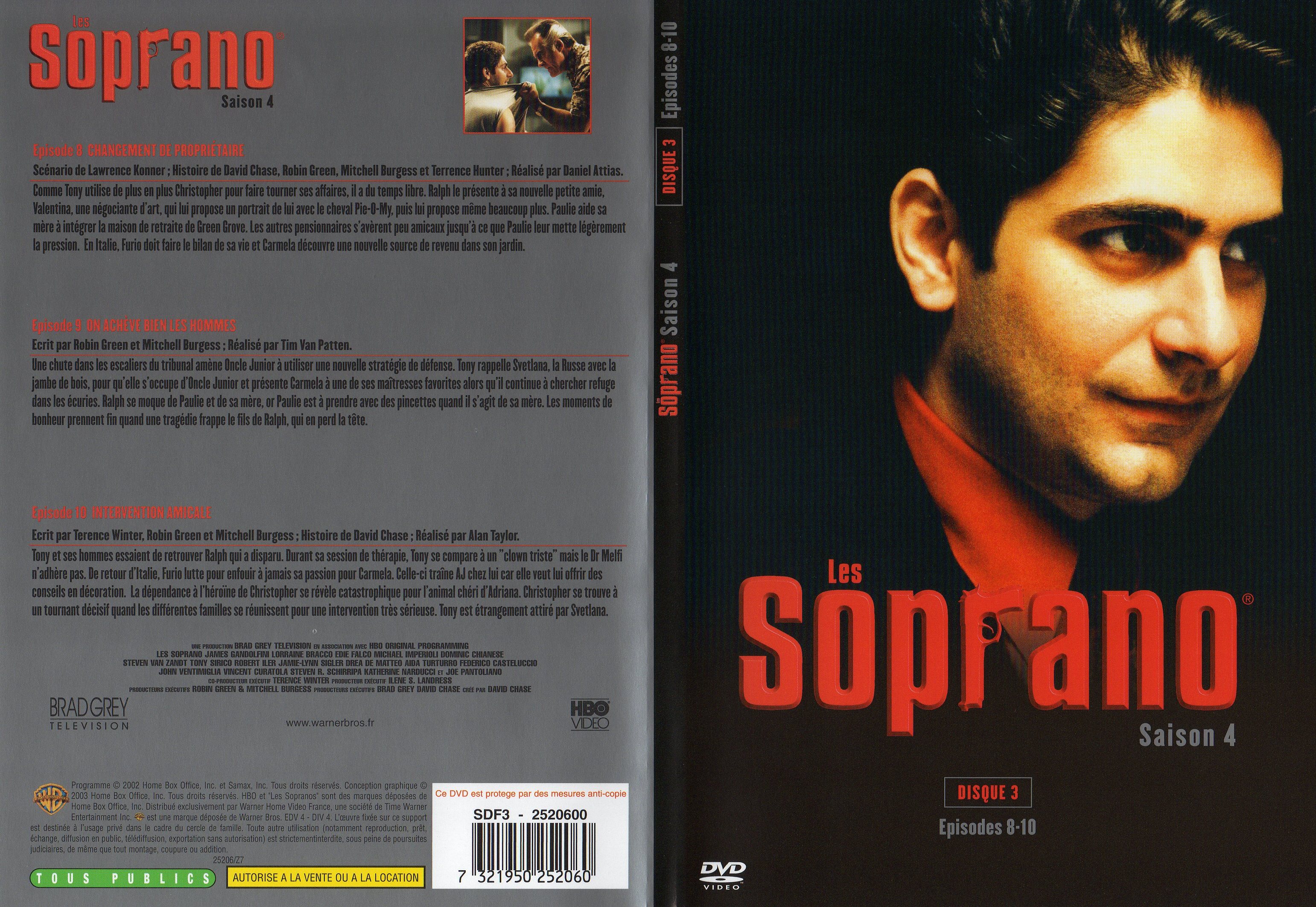 Jaquette DVD Les Soprano saison 4 DVD 3