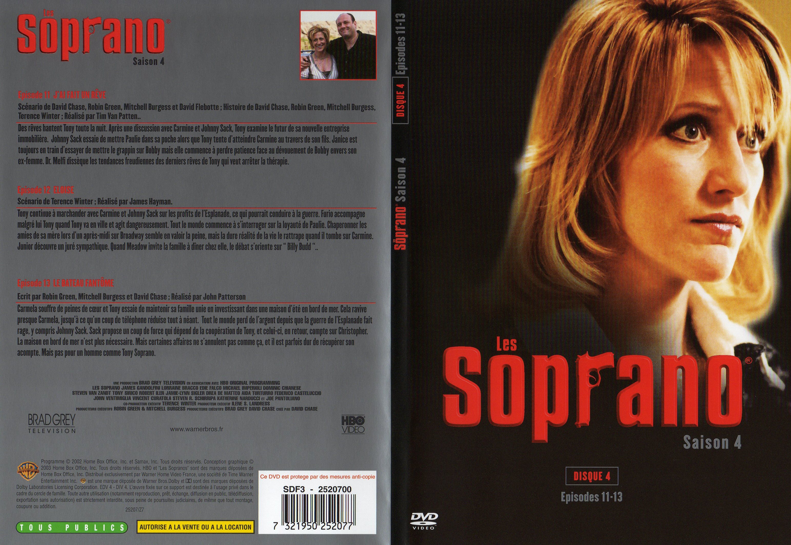 Jaquette DVD Les Soprano saison 4 DVD 4