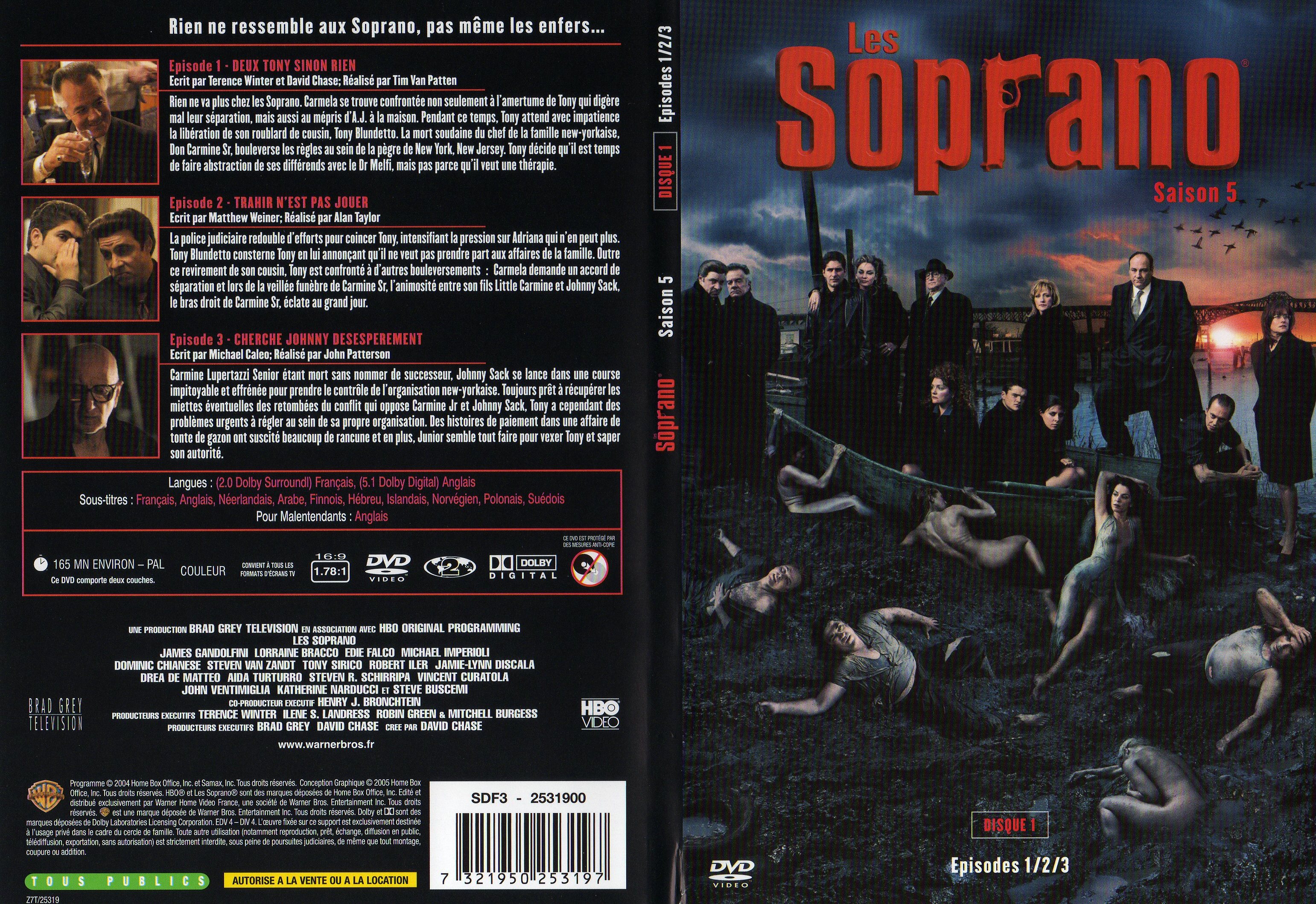 Jaquette DVD Les Soprano saison 5 DVD 1