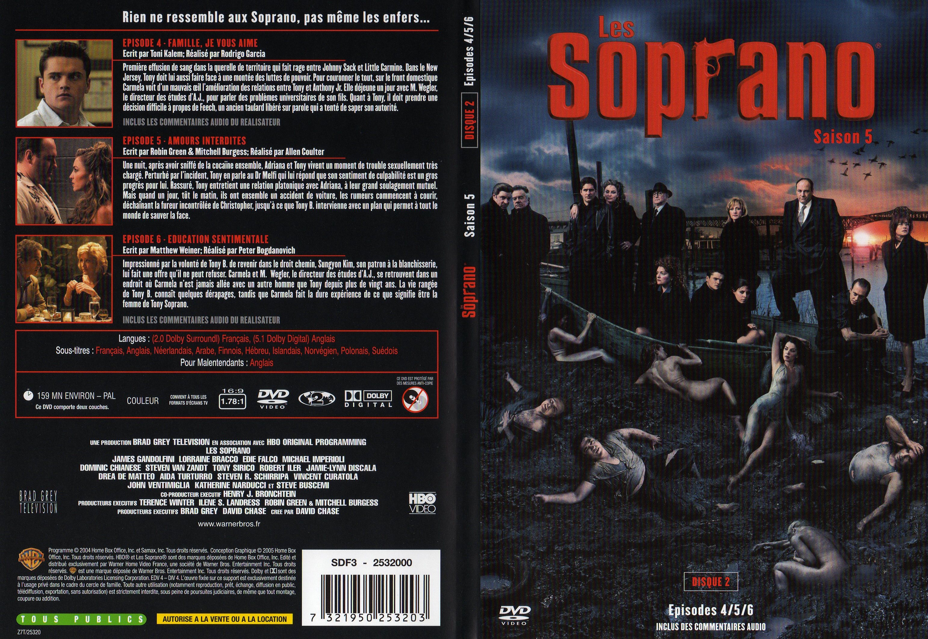 Jaquette DVD Les Soprano saison 5 DVD 2