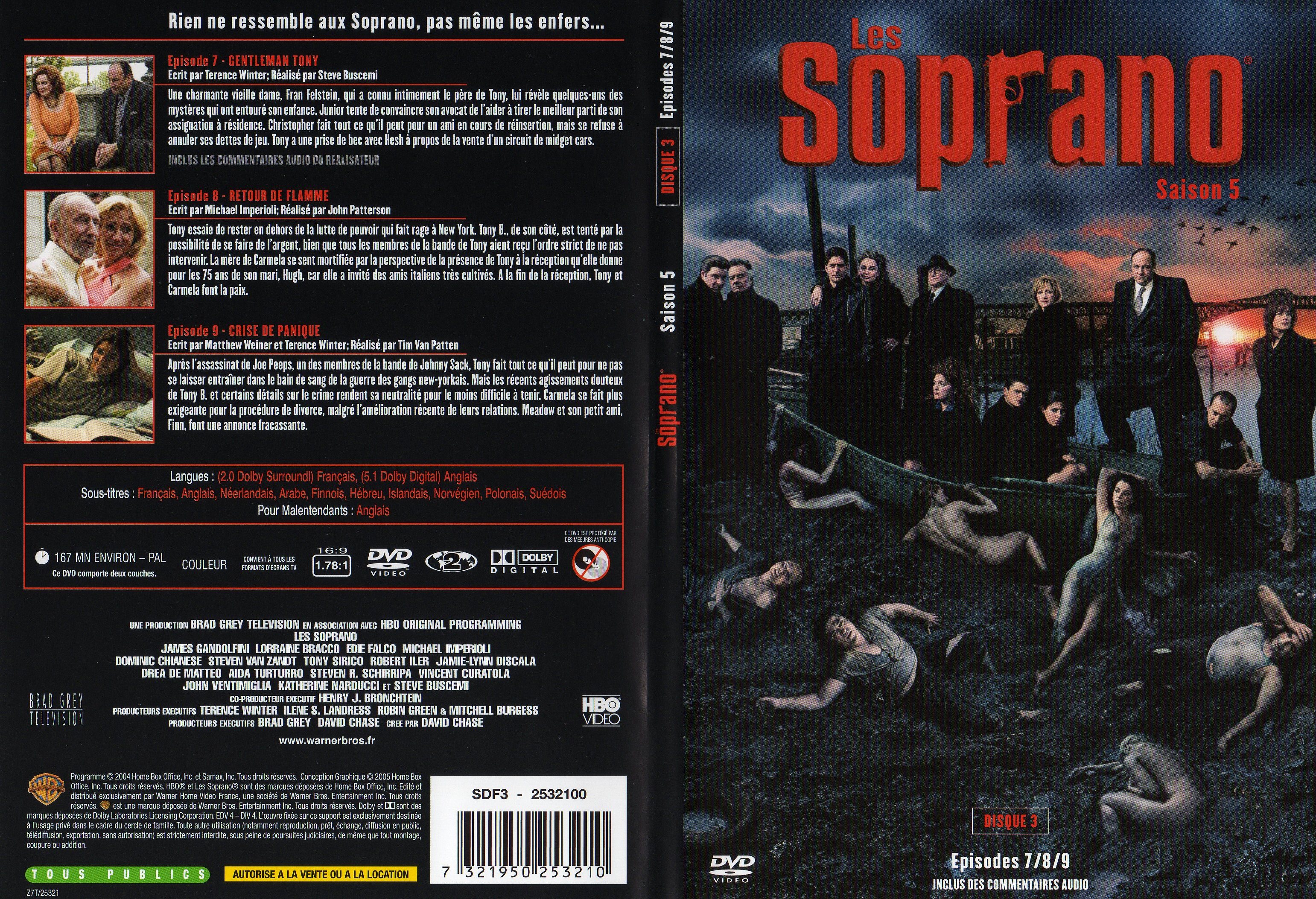 Jaquette DVD Les Soprano saison 5 DVD 3