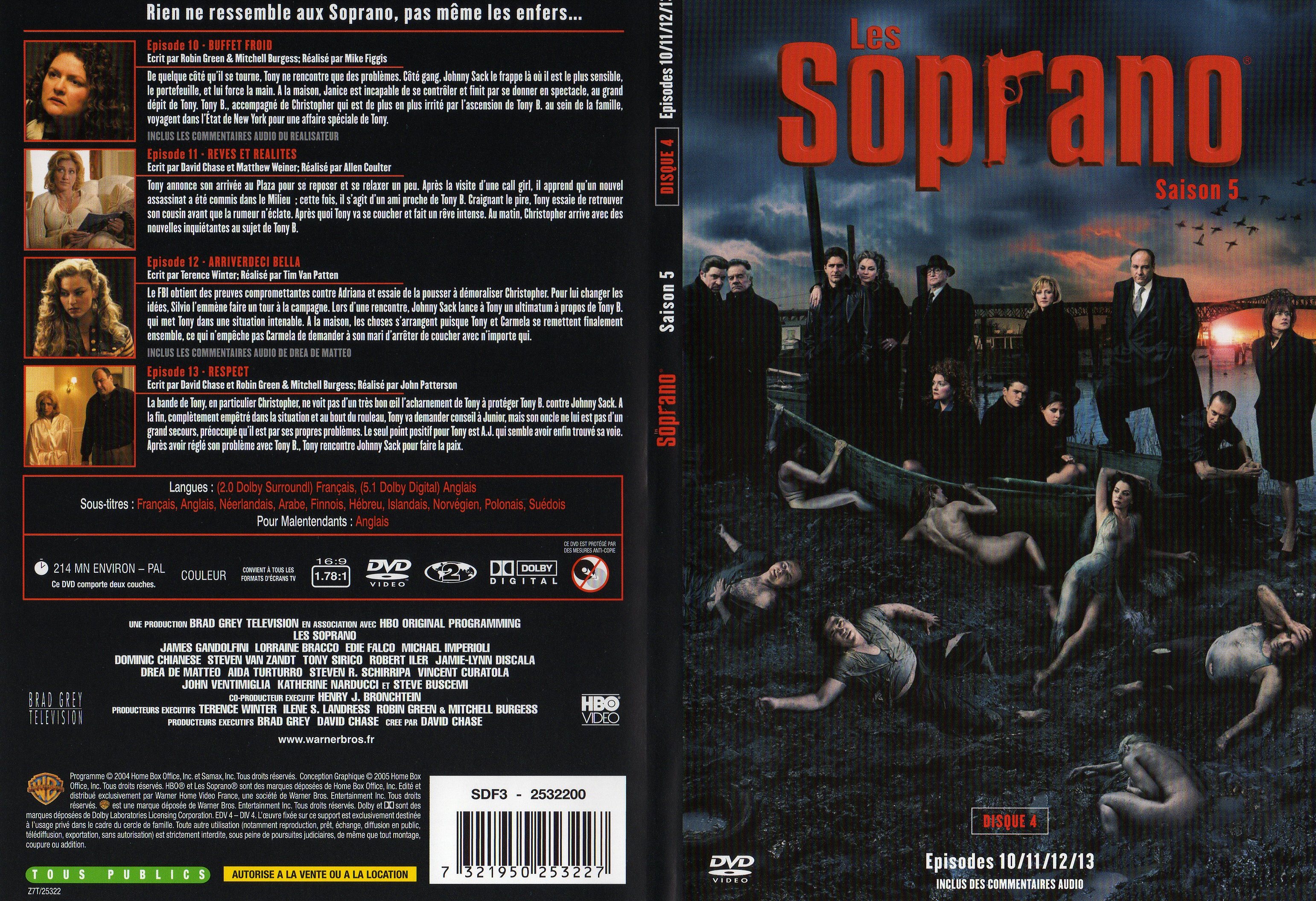 Jaquette DVD Les Soprano saison 5 DVD 4