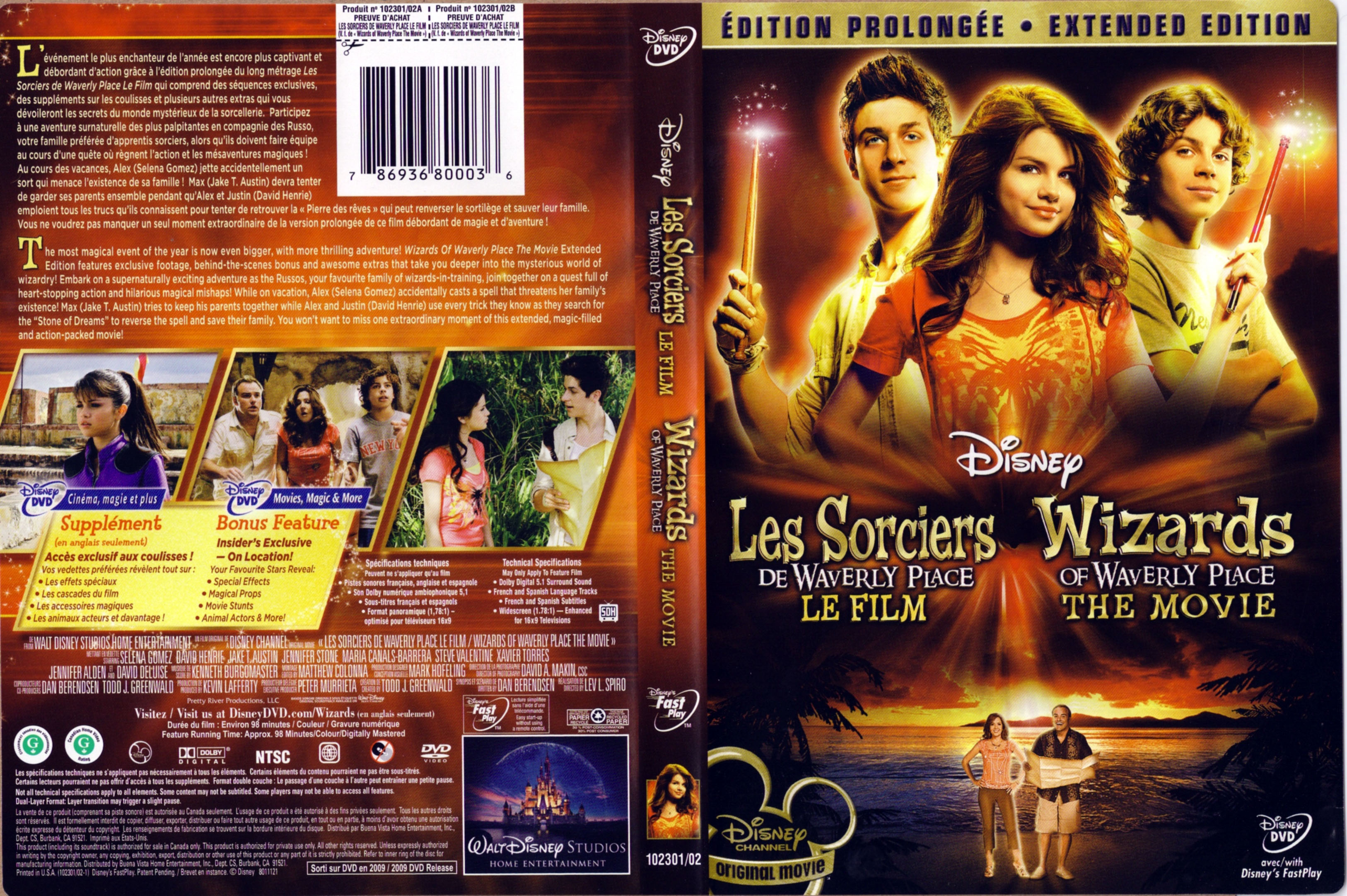 Jaquette DVD Les Sorciers de Waverly Place Le Film (Canadienne)