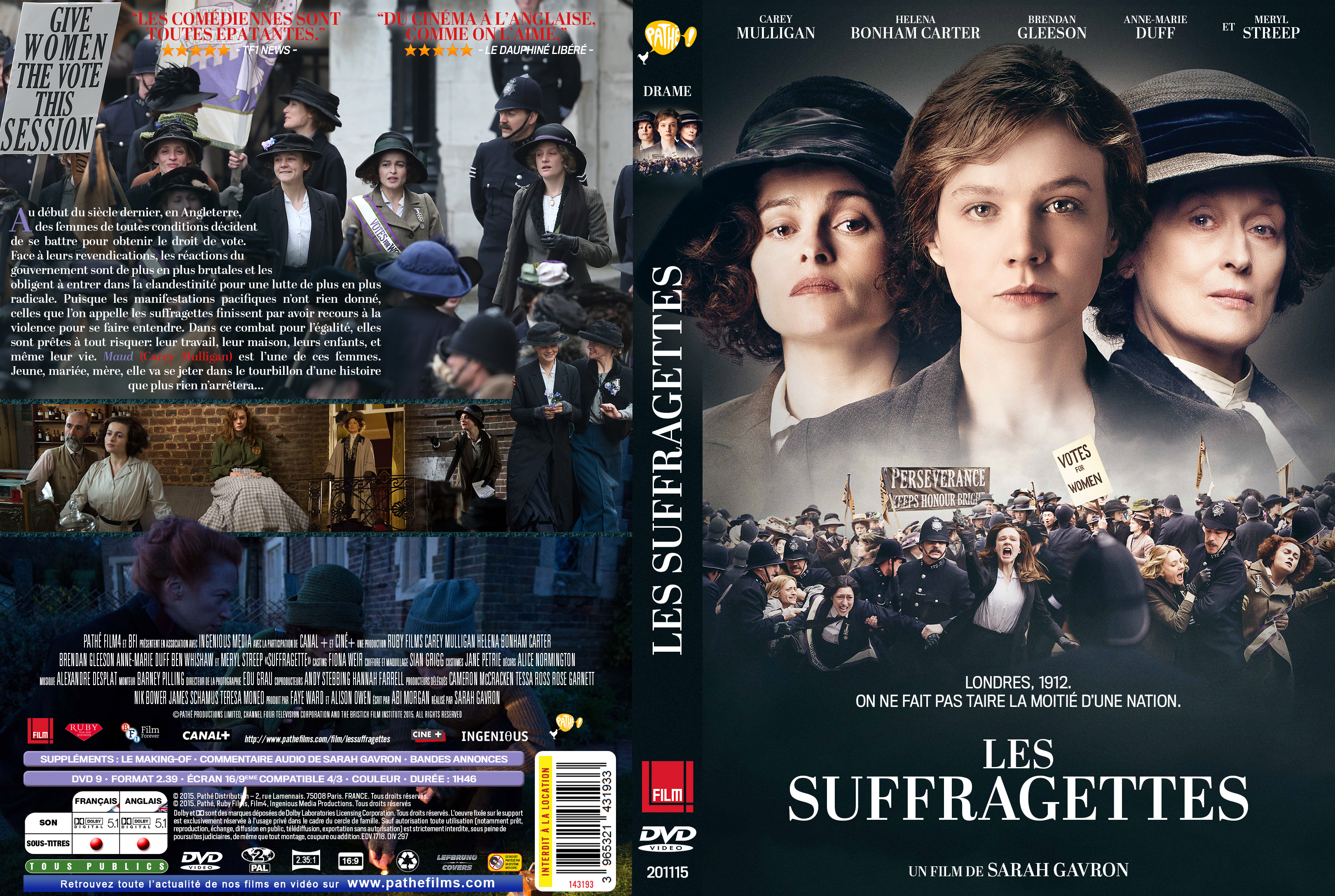 Jaquette DVD Les Suffragettes custom