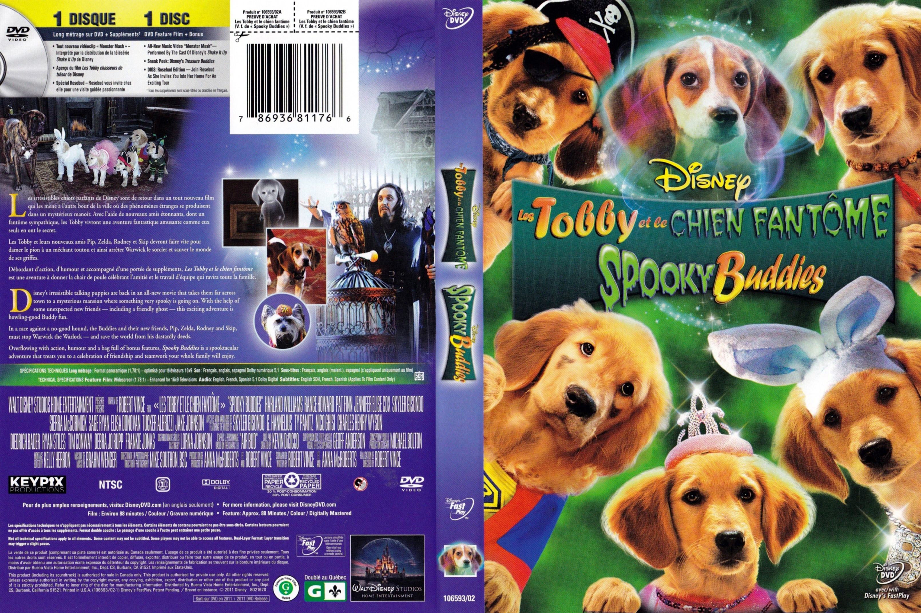 Jaquette DVD Les Tobby et les chiens fantomes - Spooky buddies  (Canadienne)